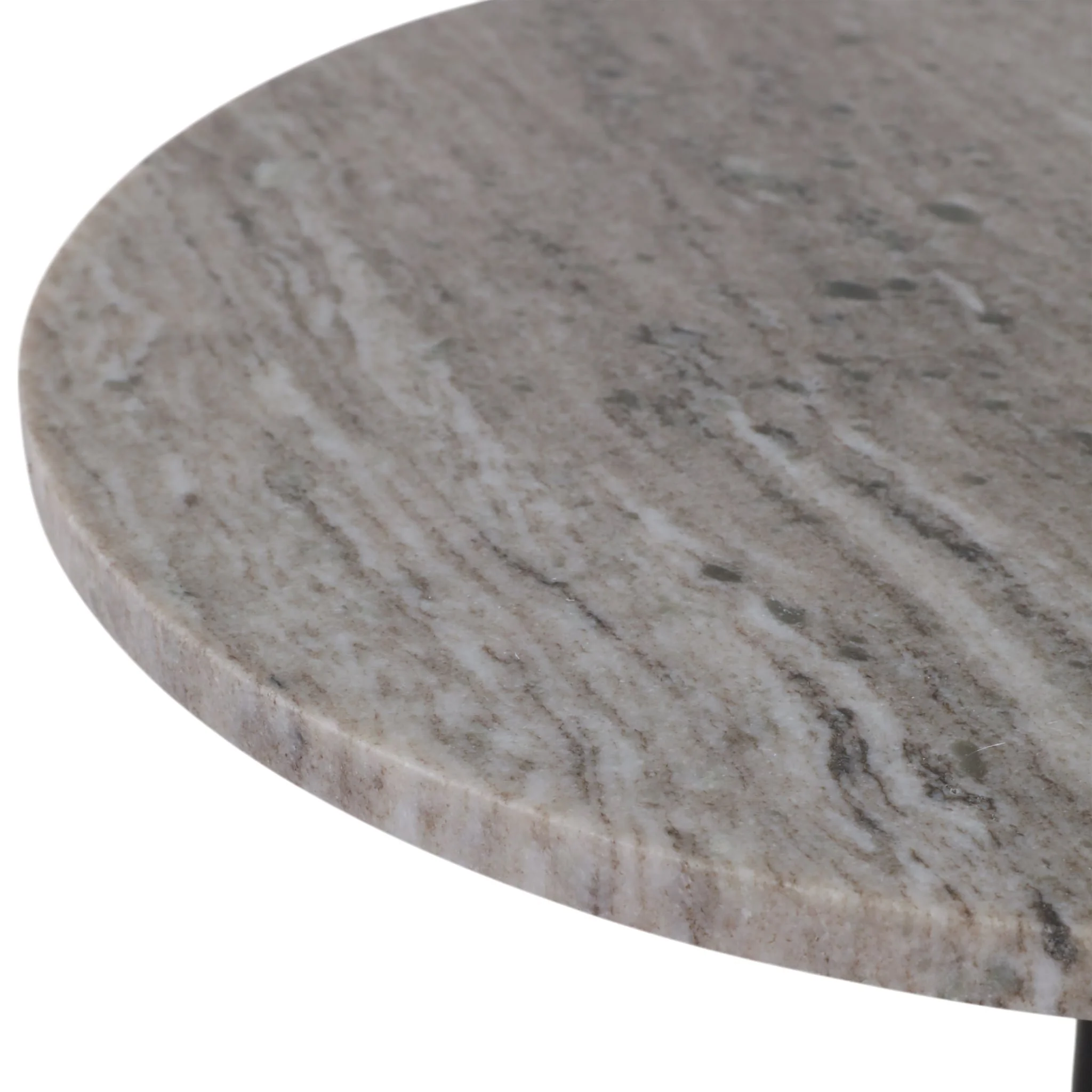 20x16" Marble Top Accent Table, Beige/bronze - Image 6