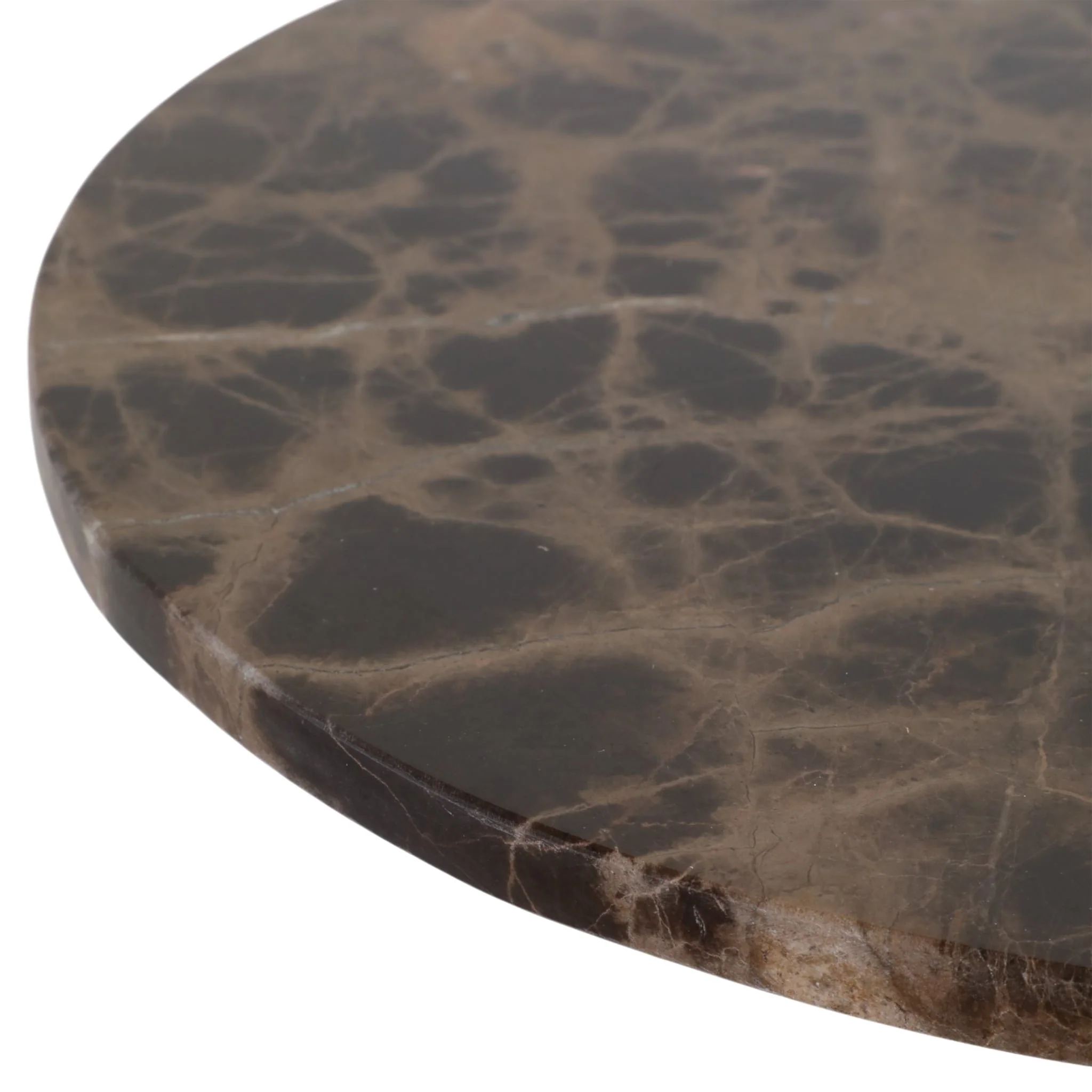 20x16" Twisted Accent Table Marble Top, Brown/gold - Image 5