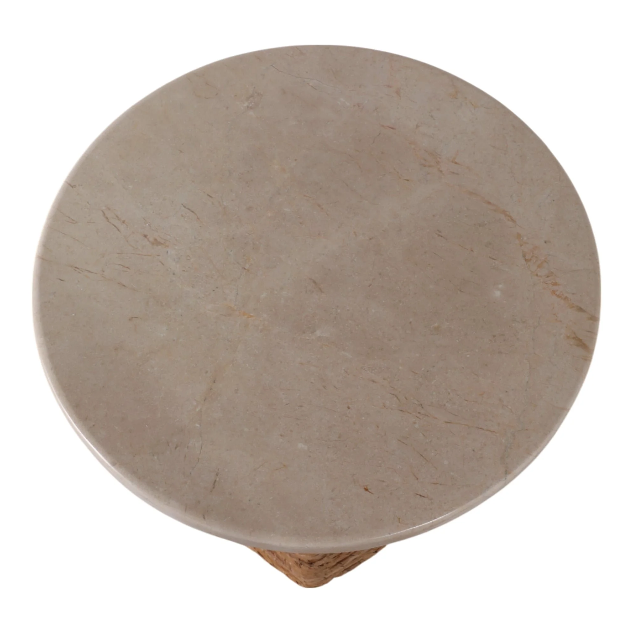 20x17" Marble Top Pandan Hex Base Accent Table, Iv - Image 6