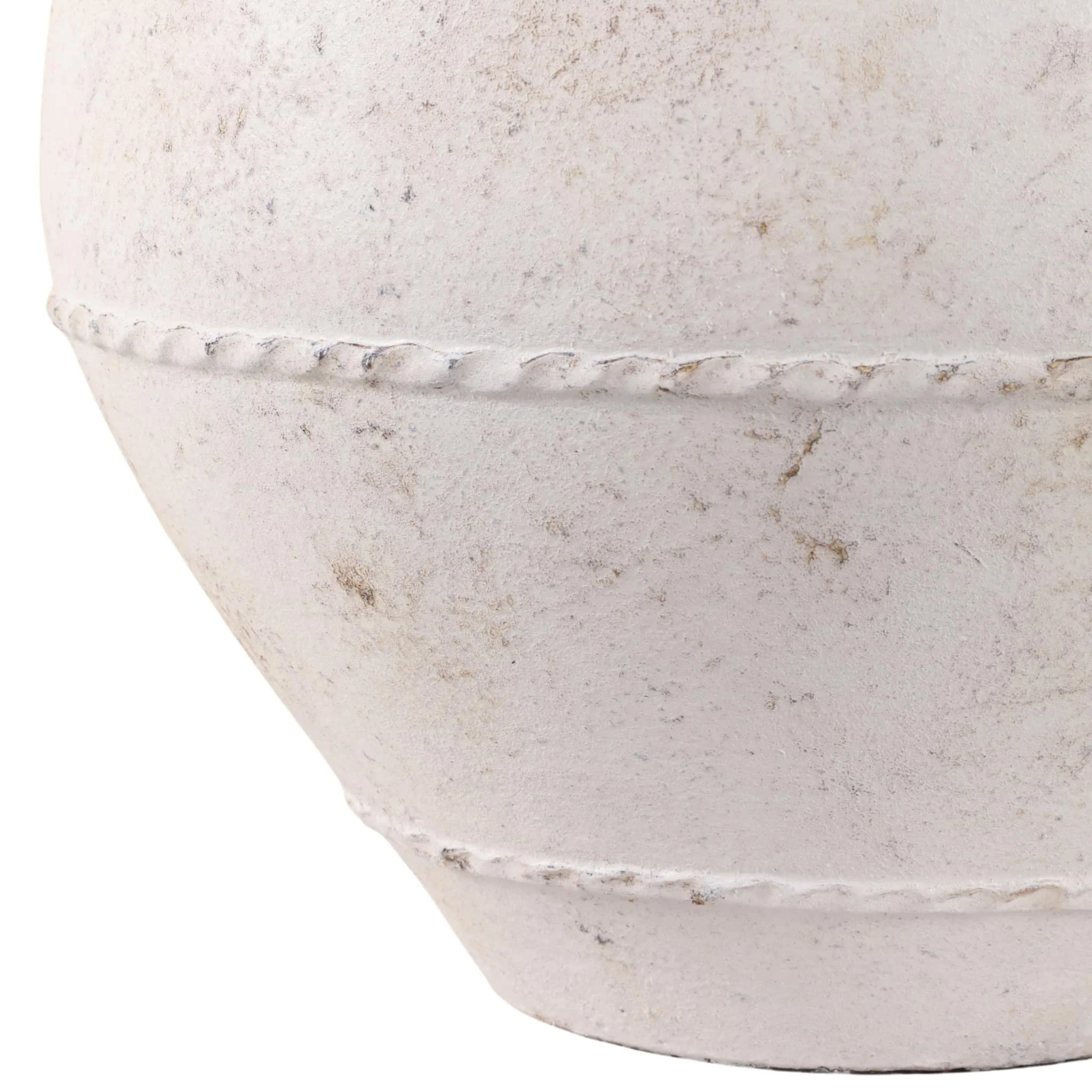 20x18" Traditional Terracotta Vase, Ivory - Image 5