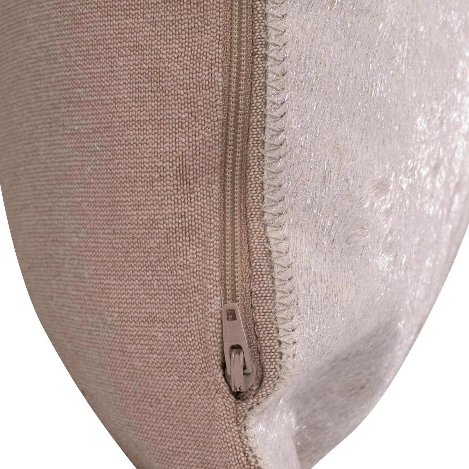 20x20" Leather, Square Patch Decorative Pillow, Iv - Image 4