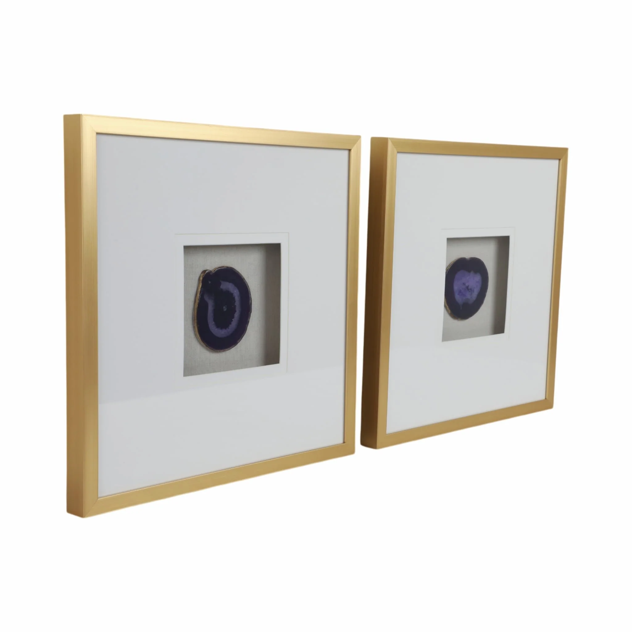 20x20 S/2 Framed Agate, Purple - Image 2