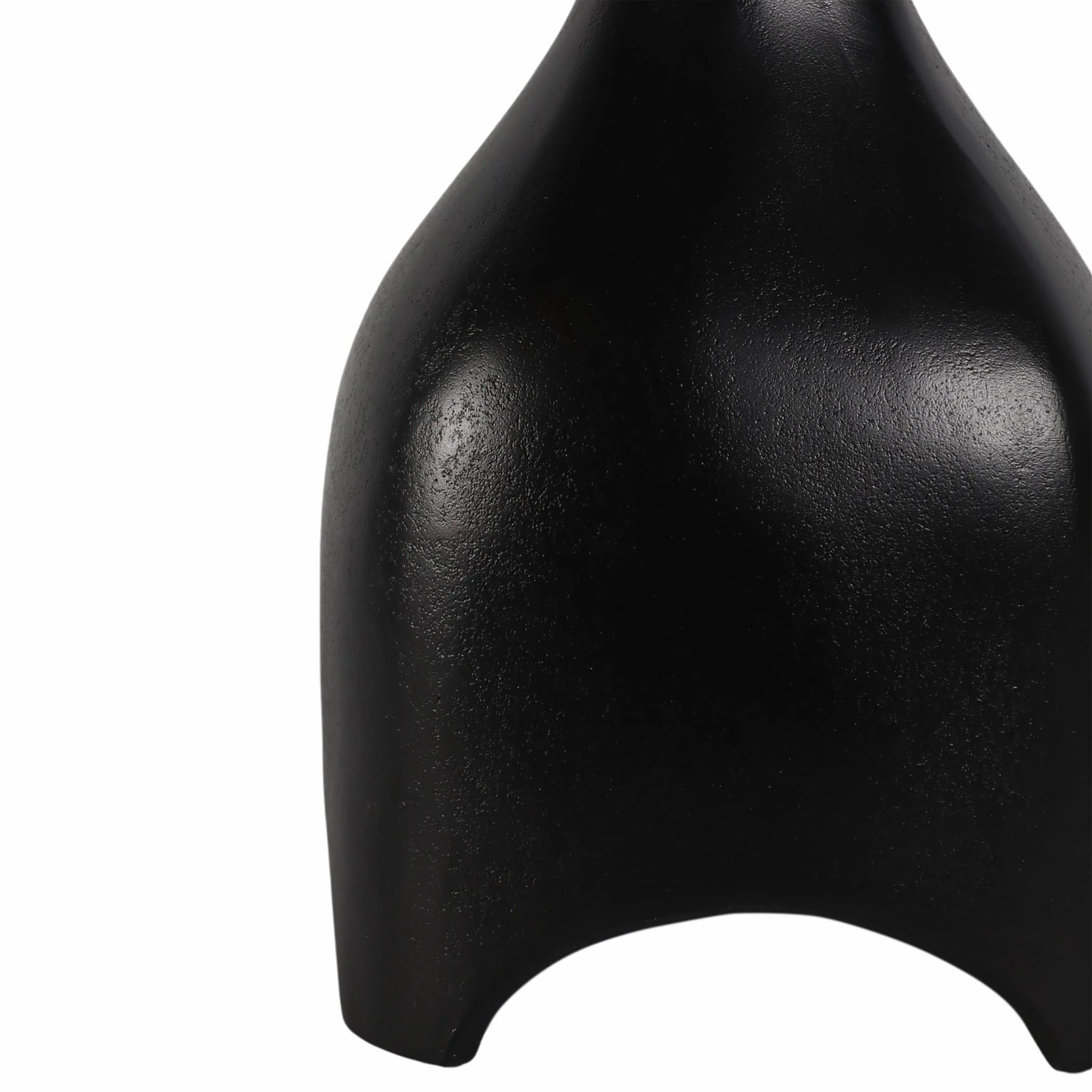 21" Curved Top Marble Accent Table, Blk - Image 6