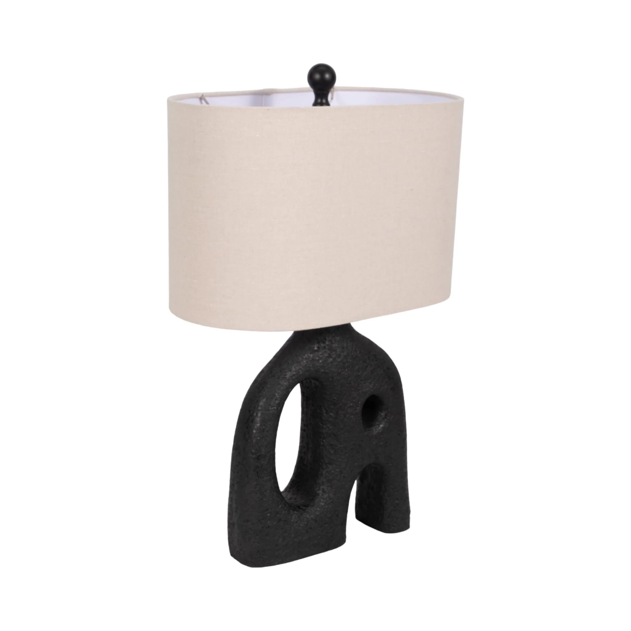 21" Open Cut-out Table Lamp, Black - Image 3
