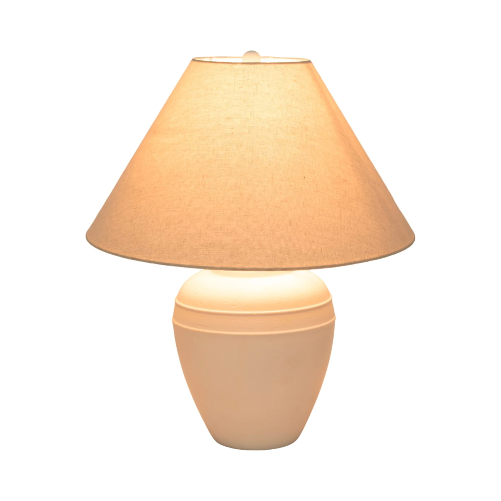 21" Textured Table Lamp Tapered Shade, White - Image 2