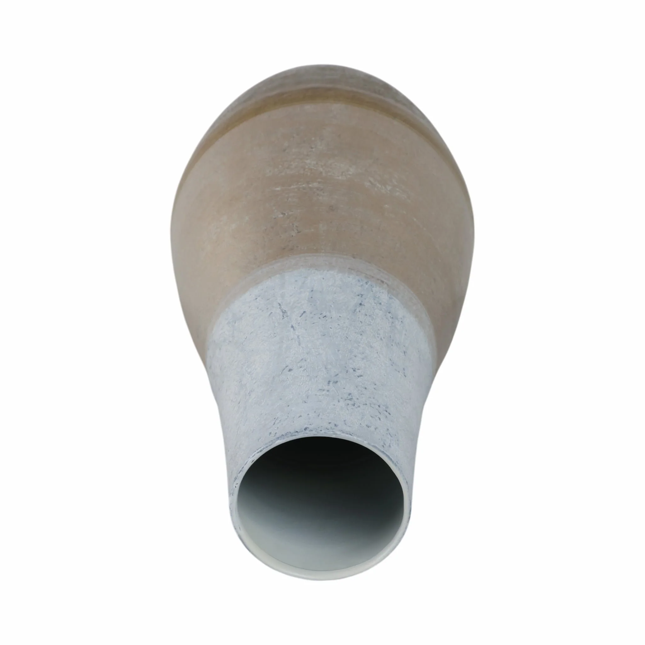 21"gold Ombre Metal Hourglss Vase,wht/gld - Image 6