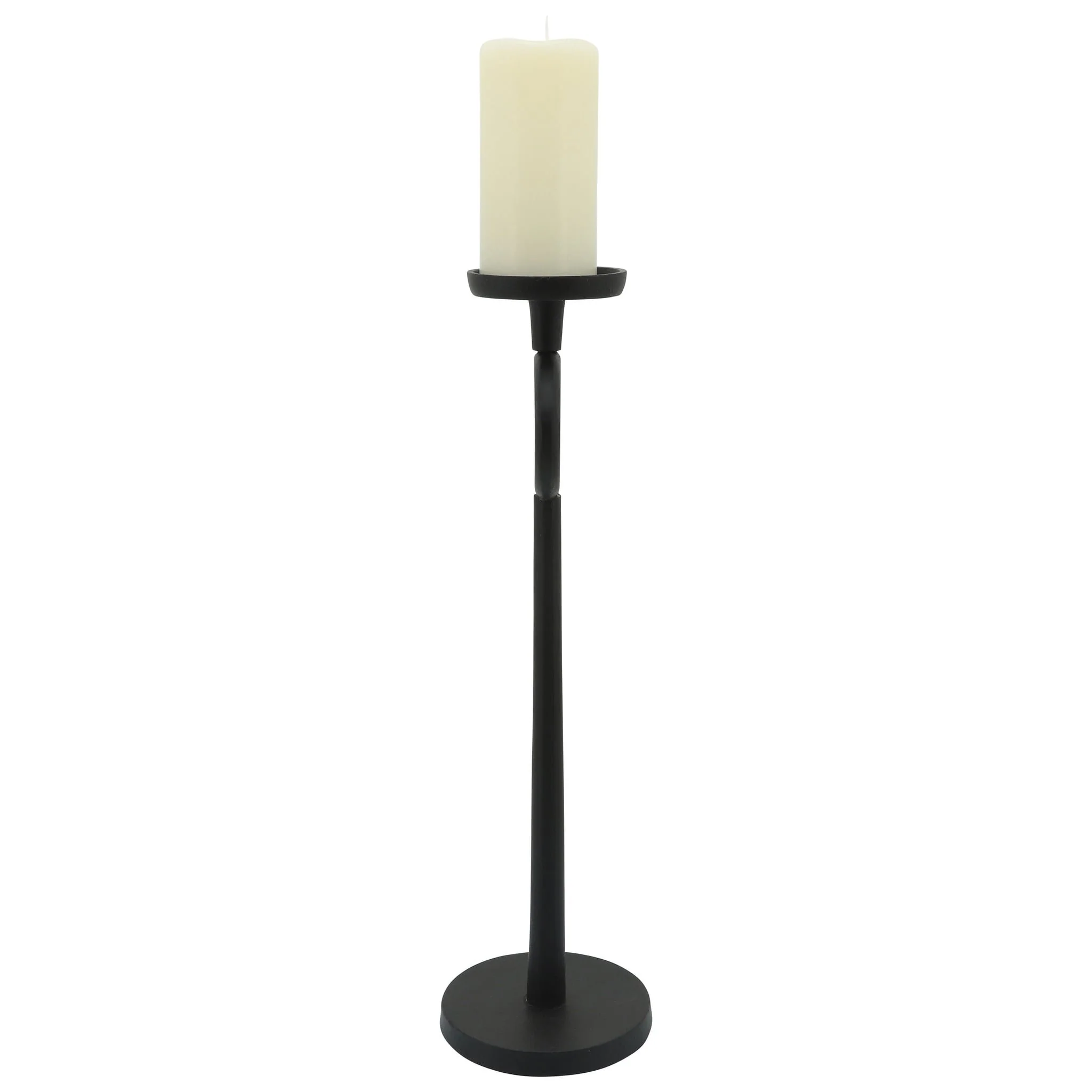 21"h Metal Candle Holder, Black - Image 3