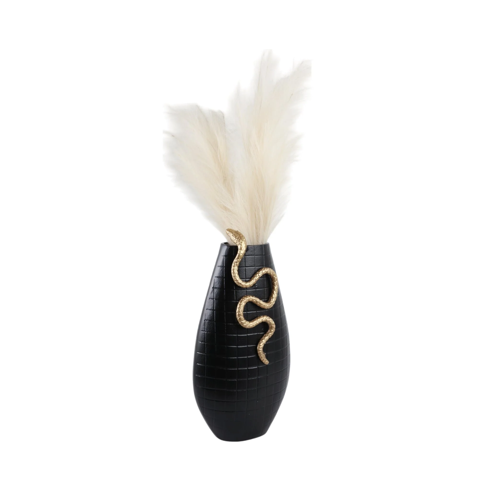 21x11" Curved Snake On Vase, Black/gold - Image 2
