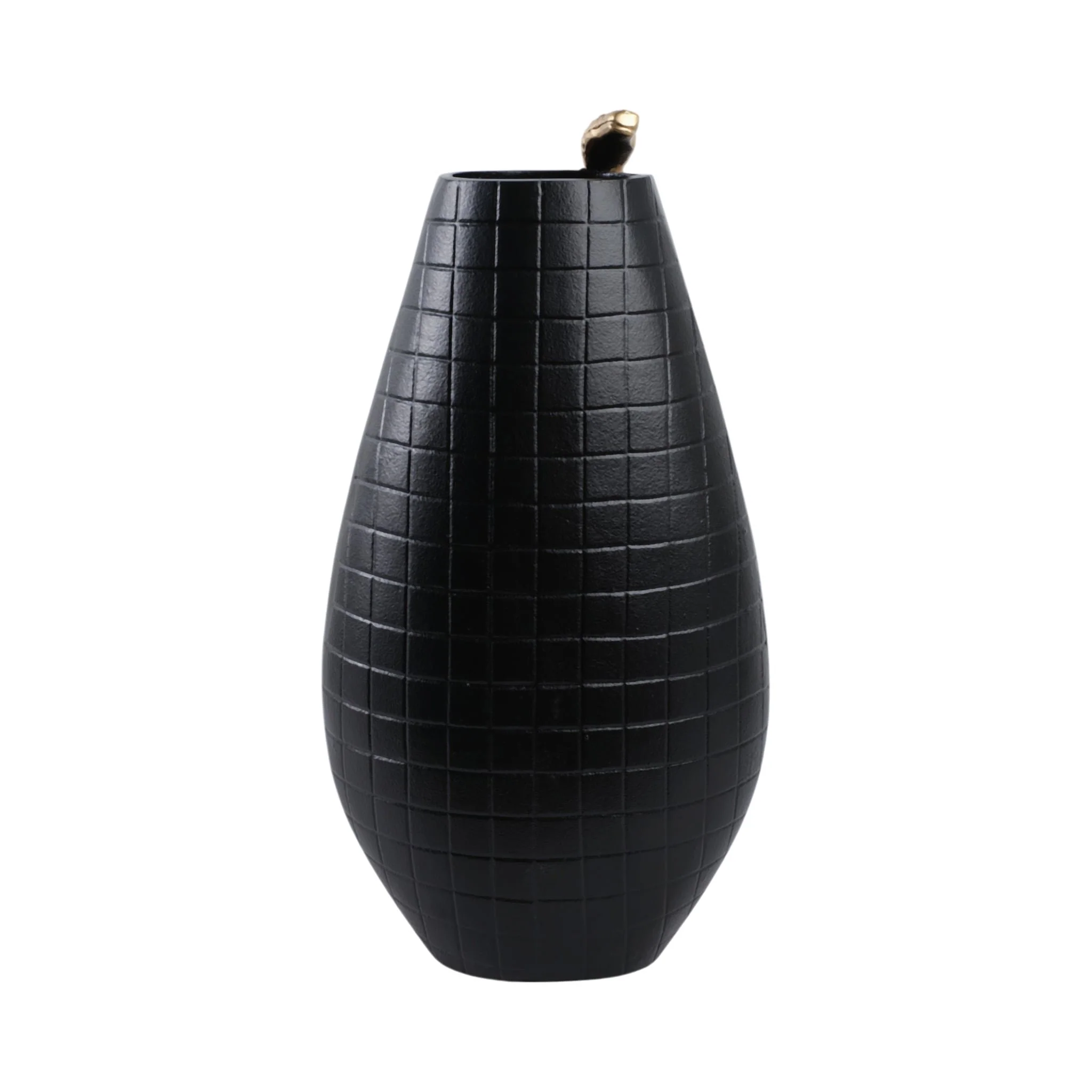 21x11" Curved Snake On Vase, Black/gold - Image 4