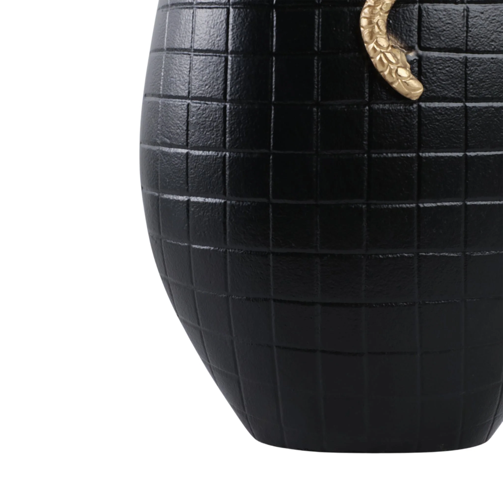 21x11" Curved Snake On Vase, Black/gold - Image 5