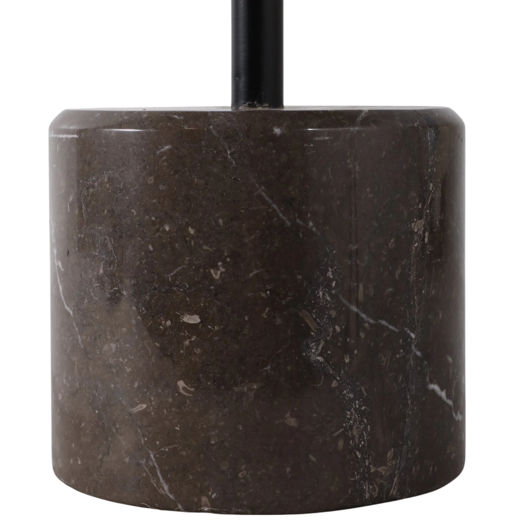 21x15" Petrified Wood Accent Table, Black/ Tan - Image 4