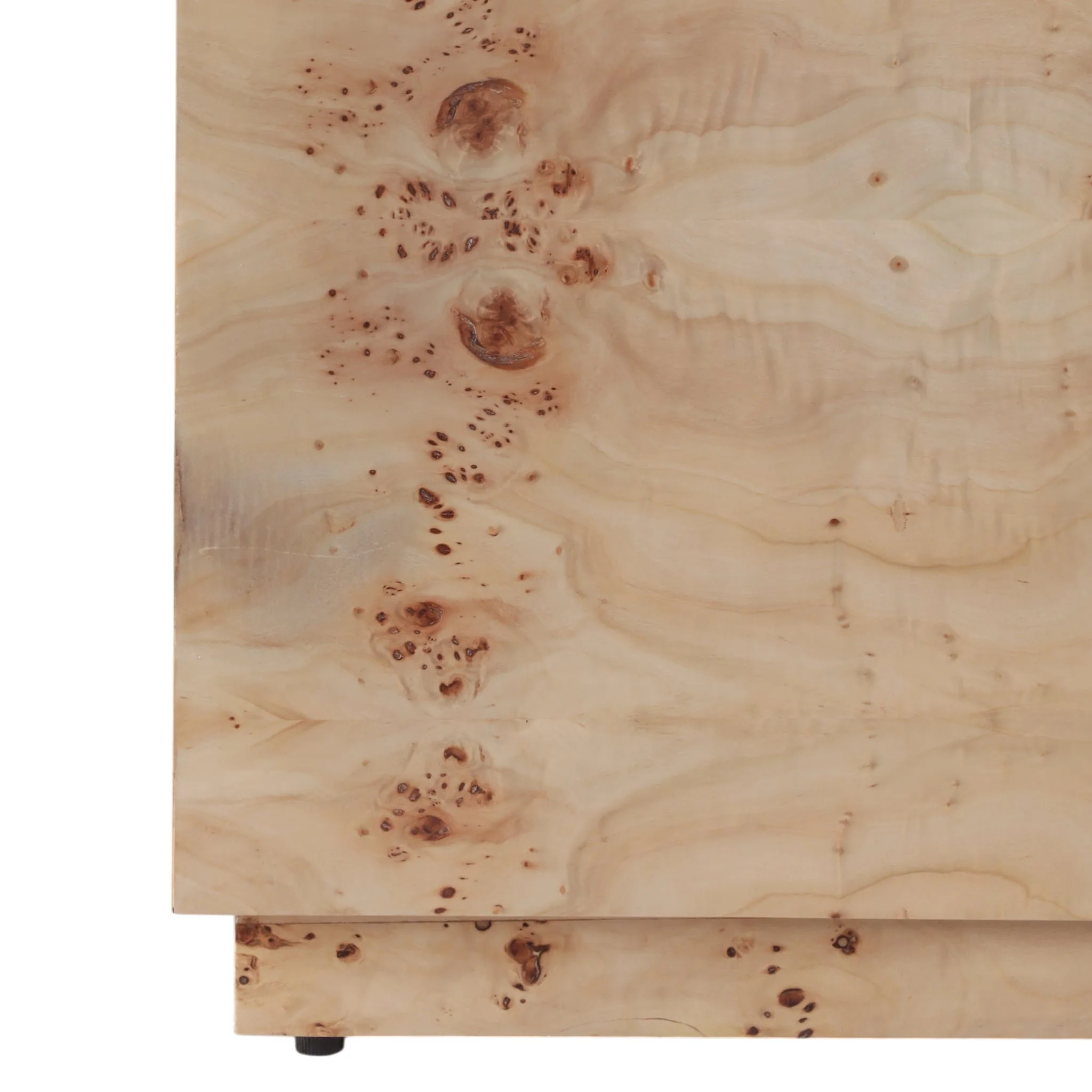 21x16" Burl Wood Block Accent Table, Tan - Image 5