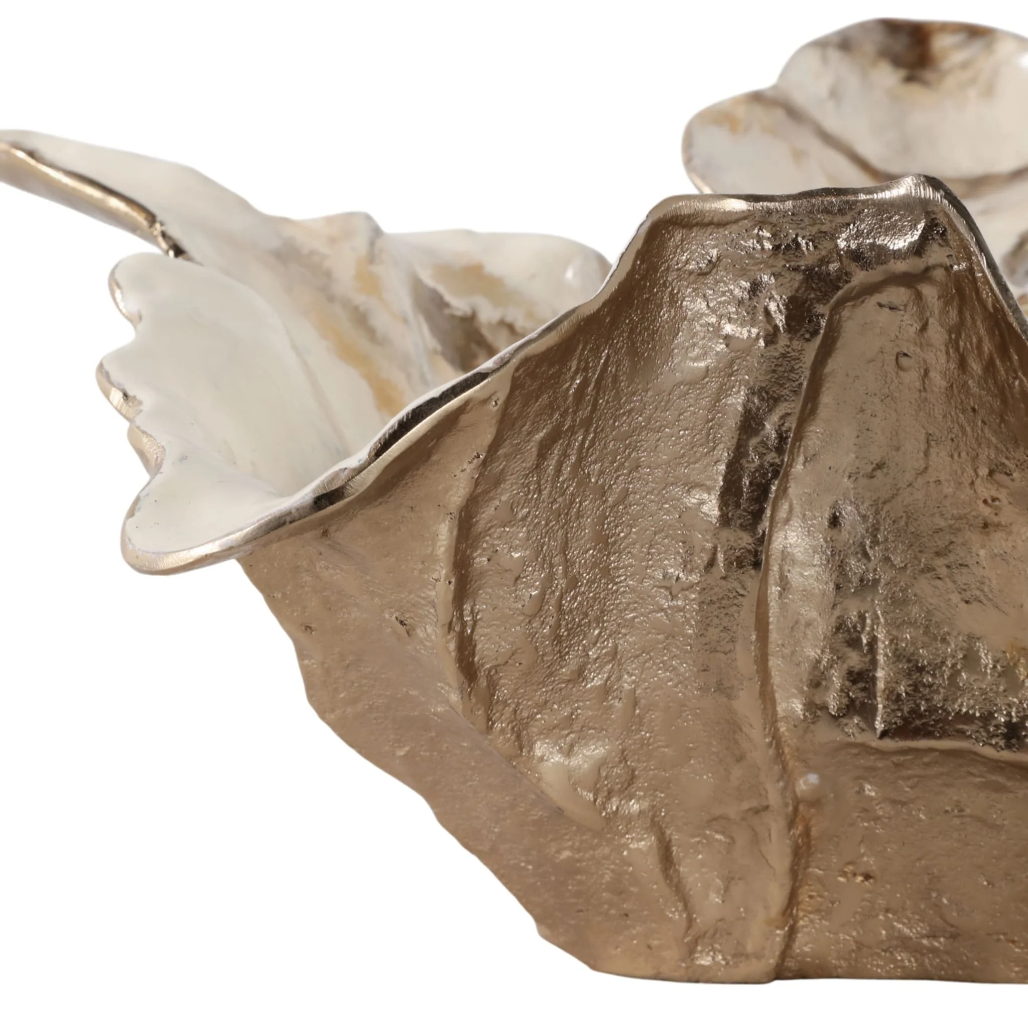 21x20" Free-form Metal Bowl, Tan Multi - Image 7