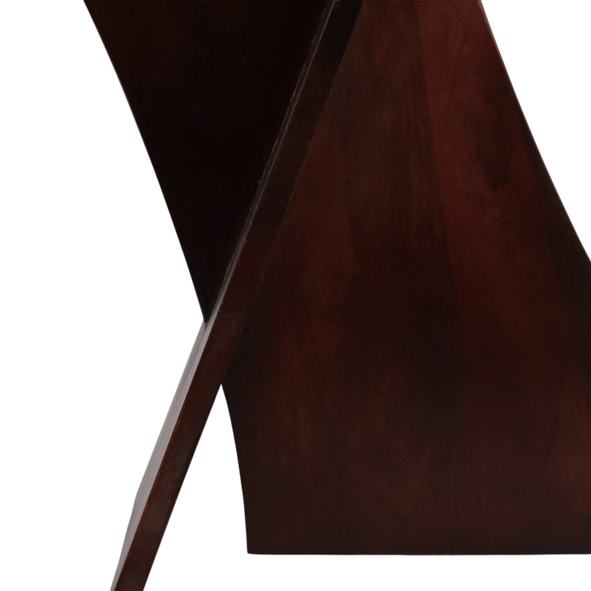 21x20" Marble Top Criss Cross Accent Table, White/ - Image 5