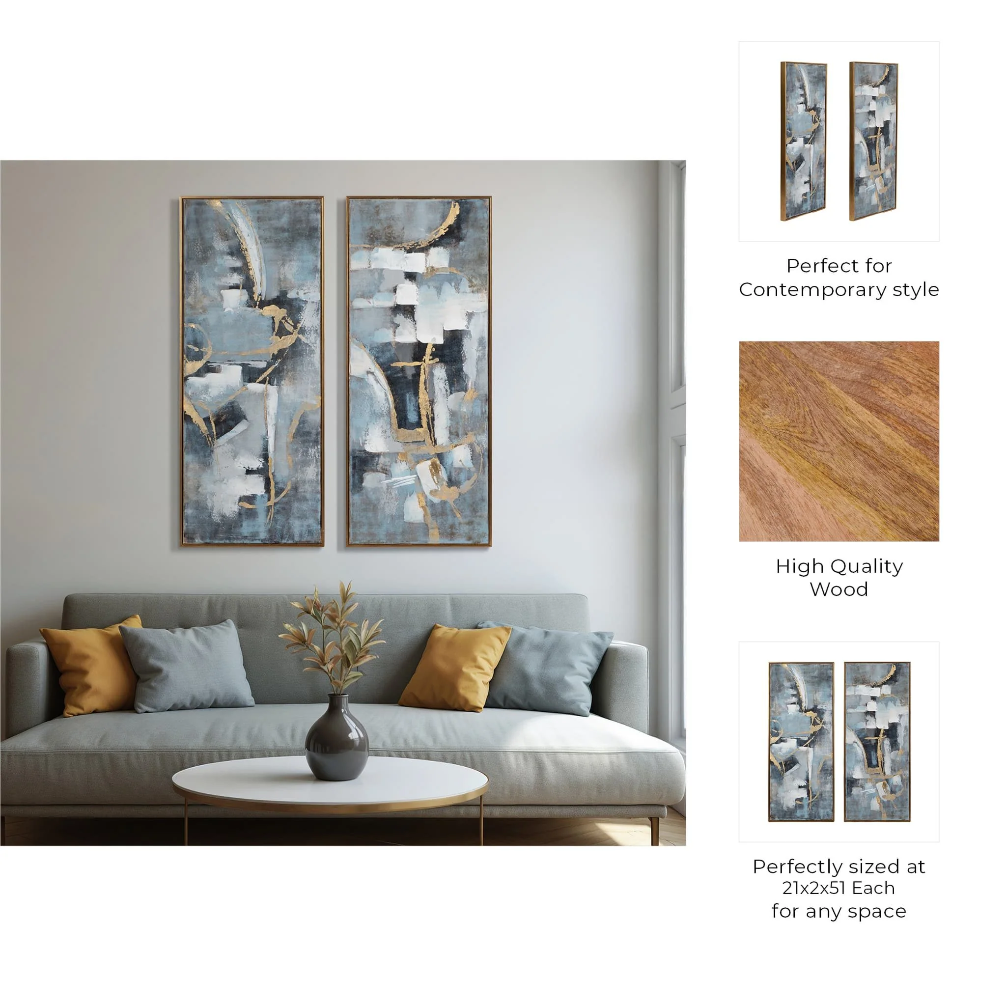 21x51  S/2, Abstract Oil Painting, Multi - Image 8