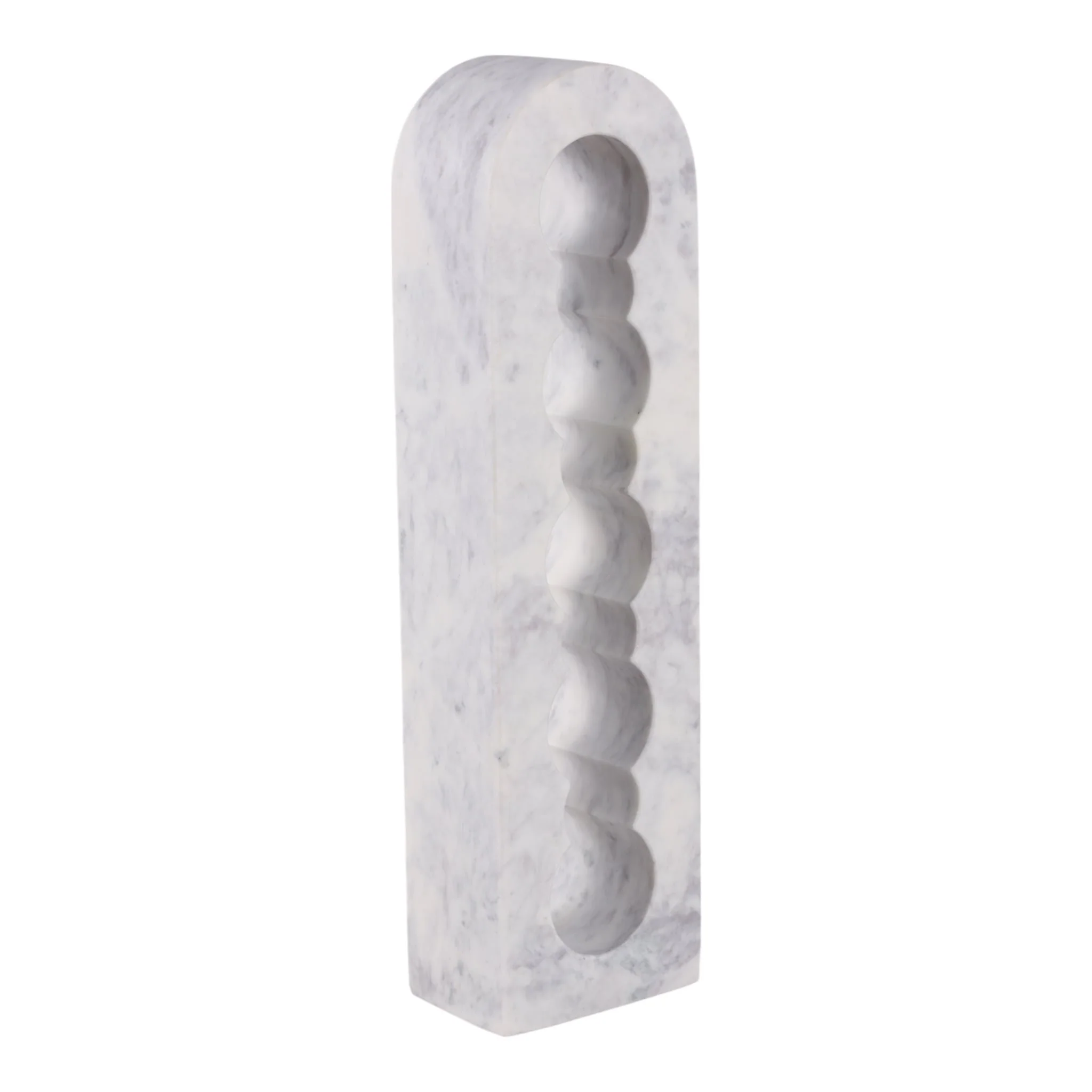 22" 5 Bottle Marble Wine Rack, White/ Grey - Image 3