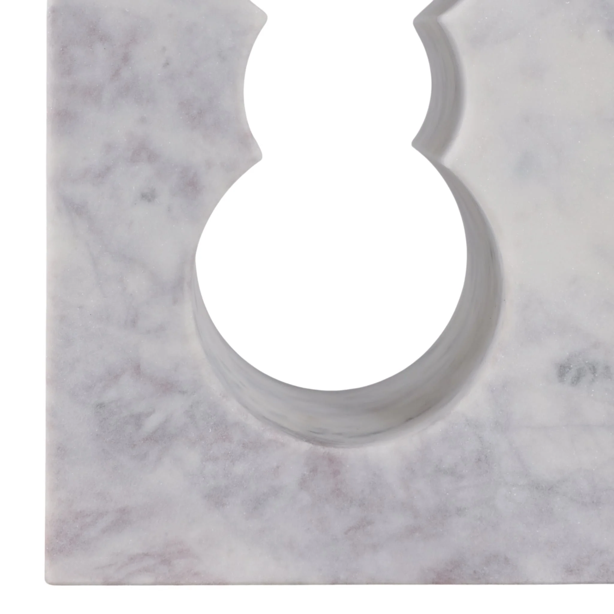 22" 5 Bottle Marble Wine Rack, White/ Grey - Image 6