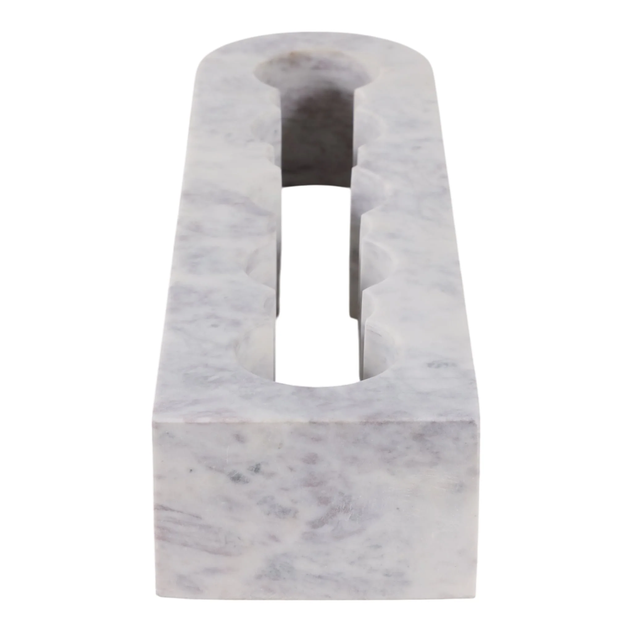 22" 5 Bottle Marble Wine Rack, White/ Grey - Image 8