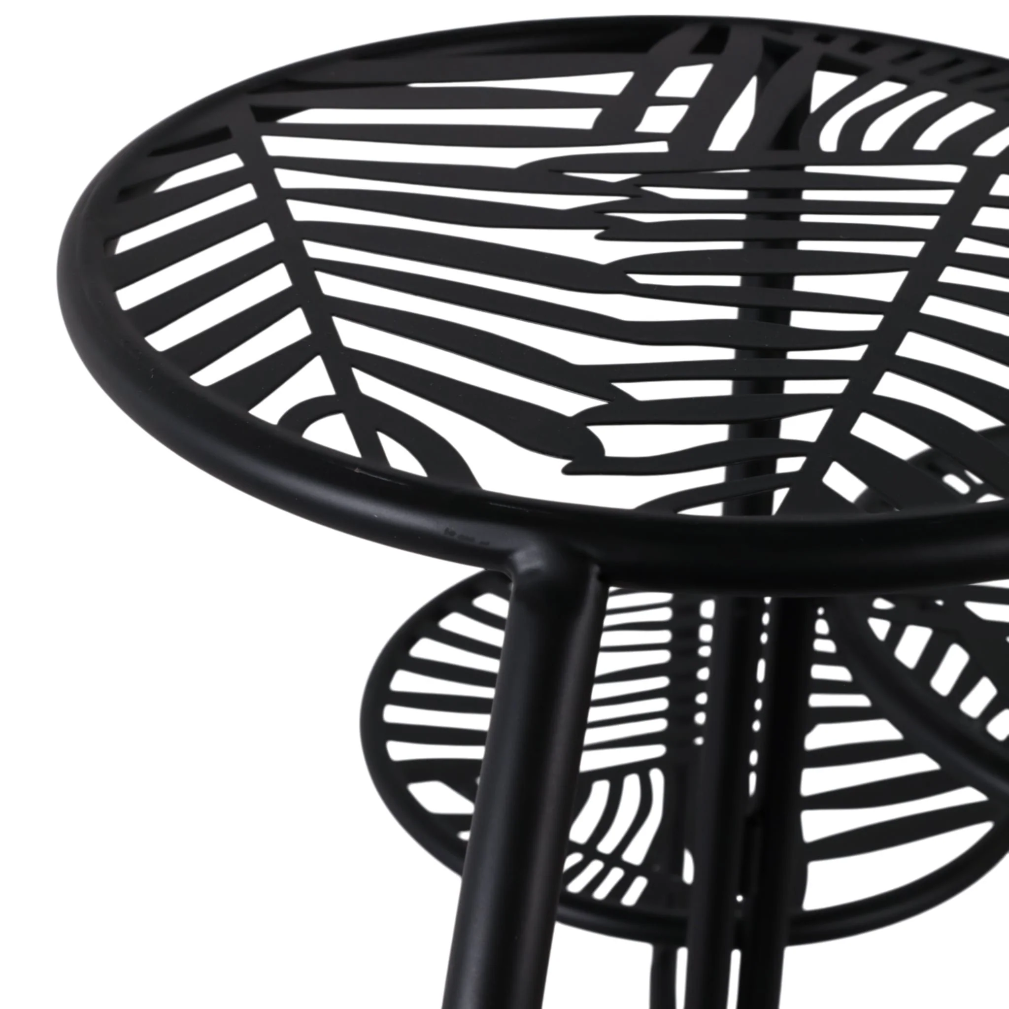 22" Folding 3-tier Leaves Plant Stand, Black - Image 5