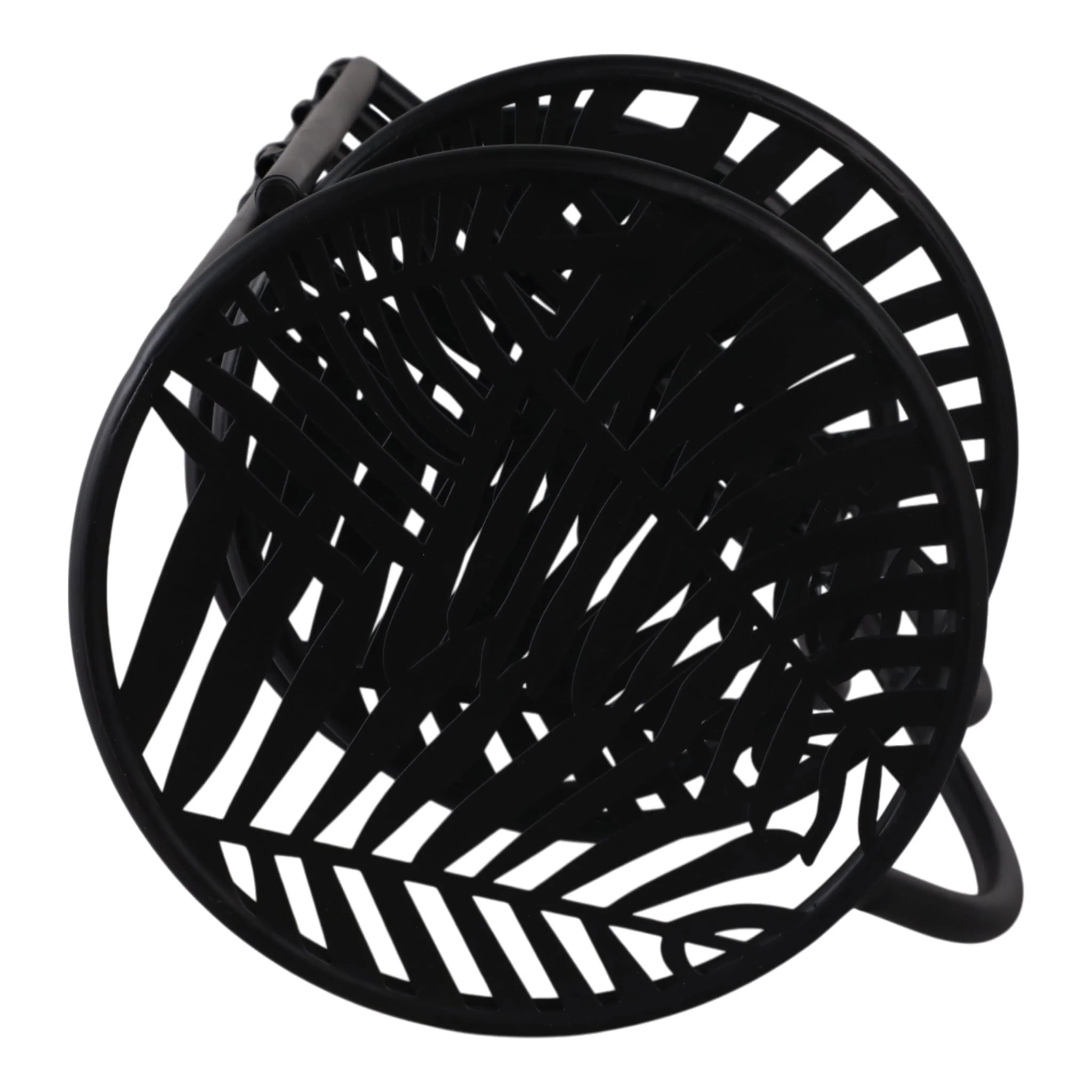 22" Folding 3-tier Leaves Plant Stand, Black - Image 7