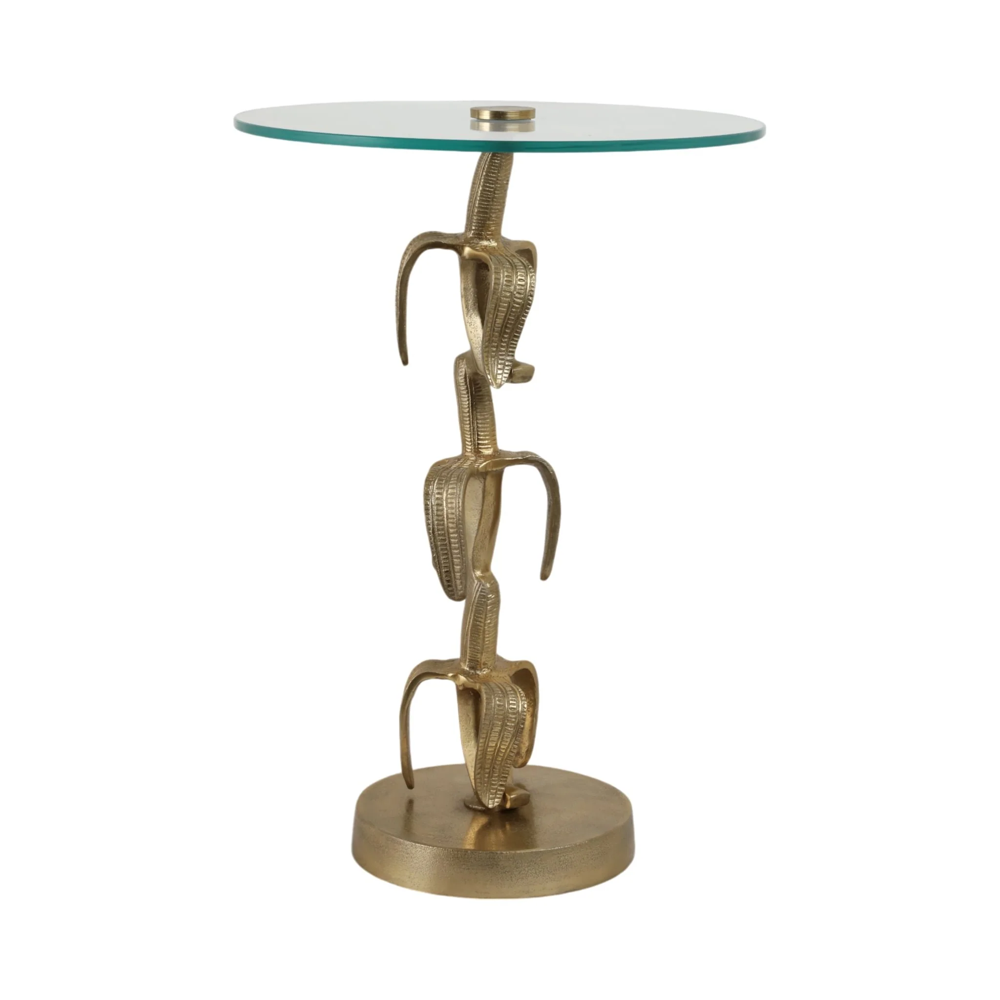 22x15" Bananas Accent Table, Gold Kd - Image 3