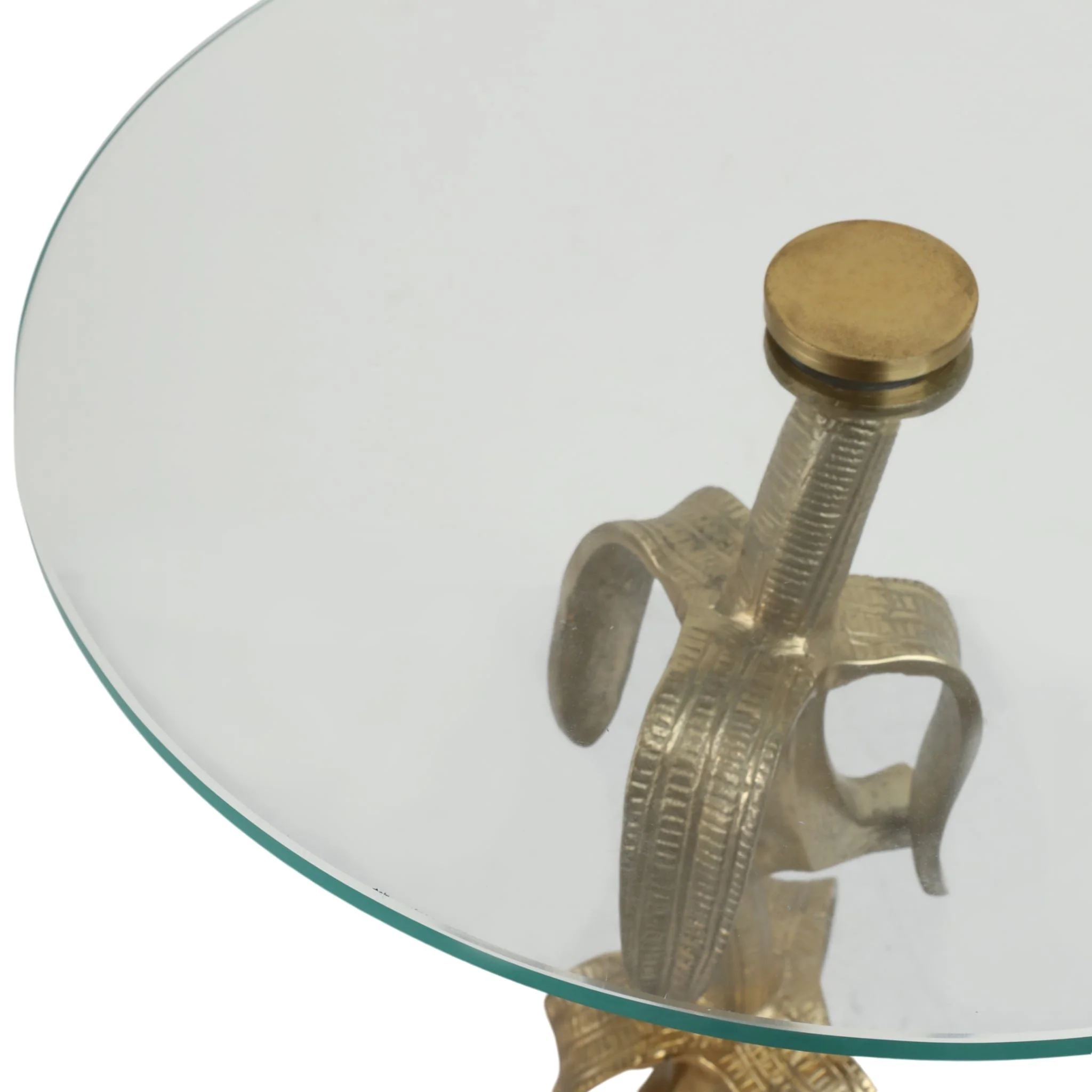 22x15" Bananas Accent Table, Gold Kd - Image 6