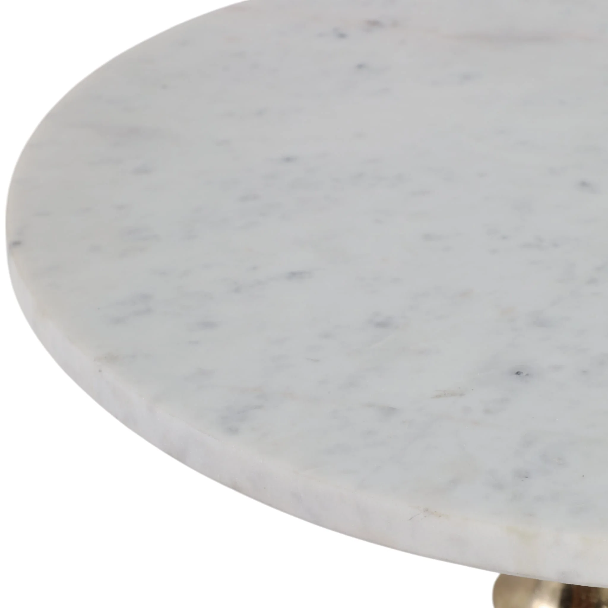 22x16" Layered Lilypad Accent Table, White/gold - Image 6