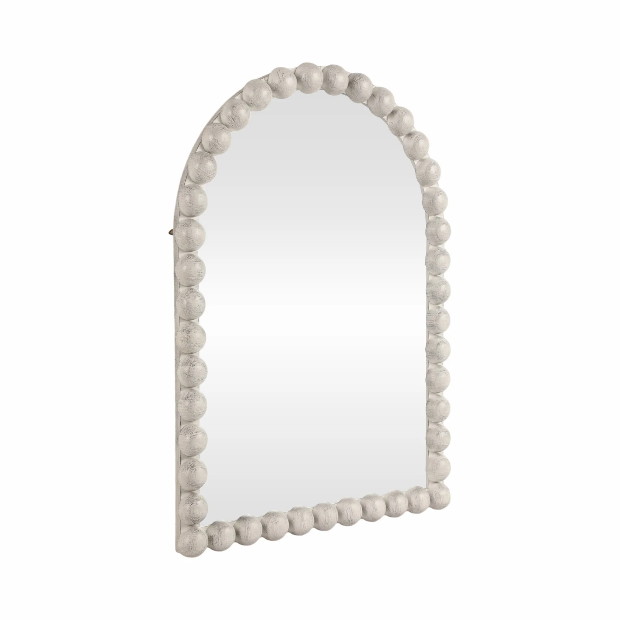 22x30 Large Knobby Arch Mirror, White - Image 2