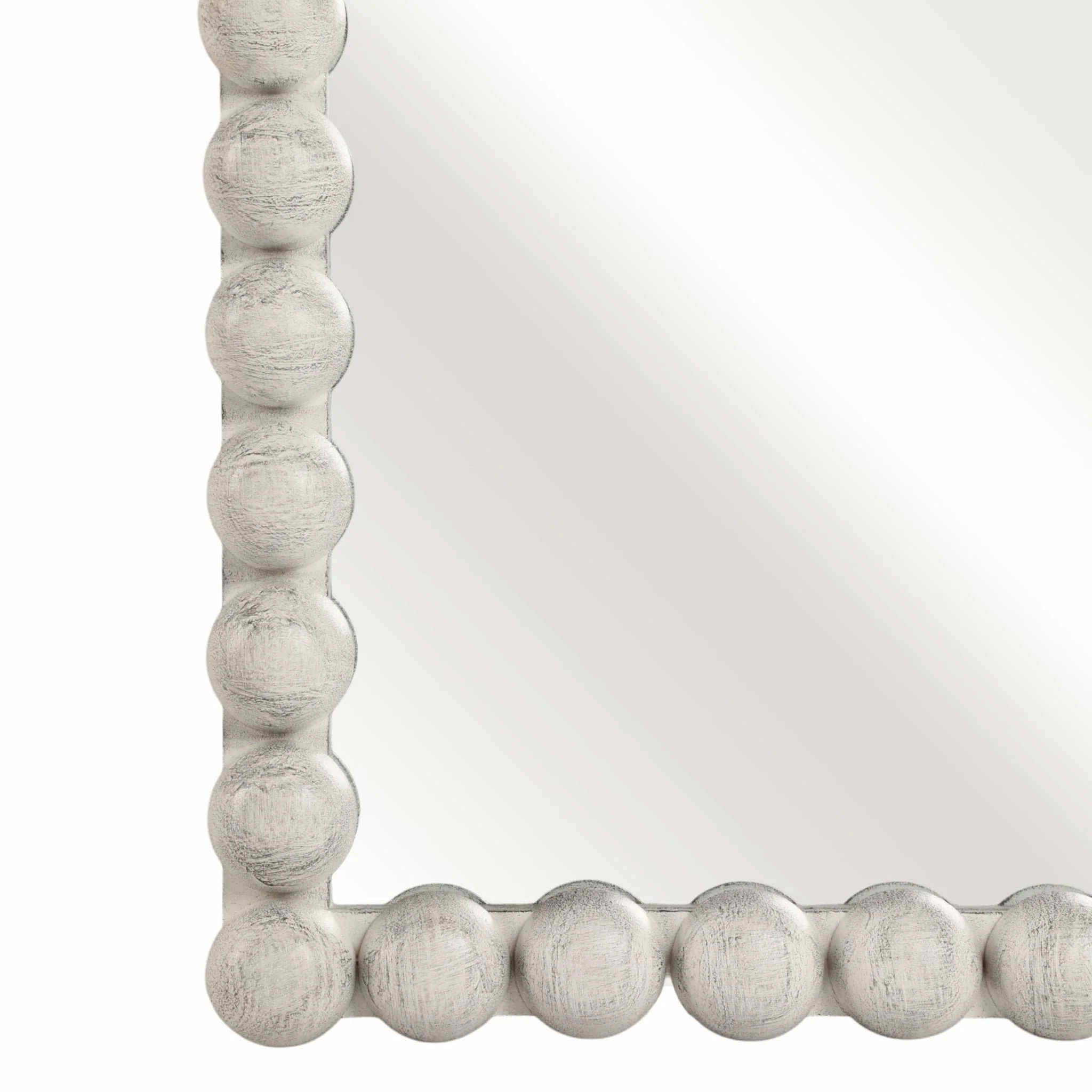 22x30 Large Knobby Arch Mirror, White - Image 4
