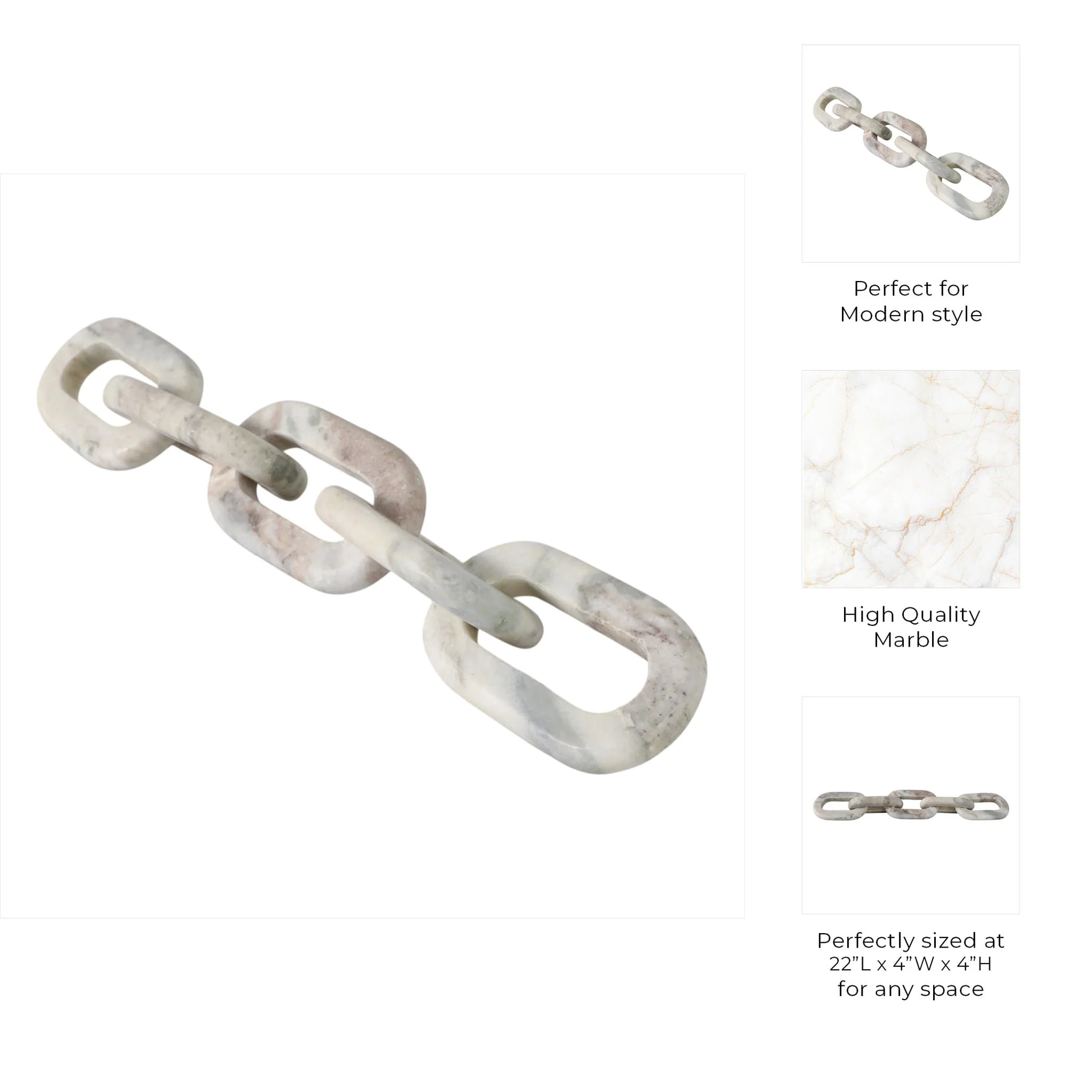 22x4 5-link Marble Chain, Torrento - Image 8