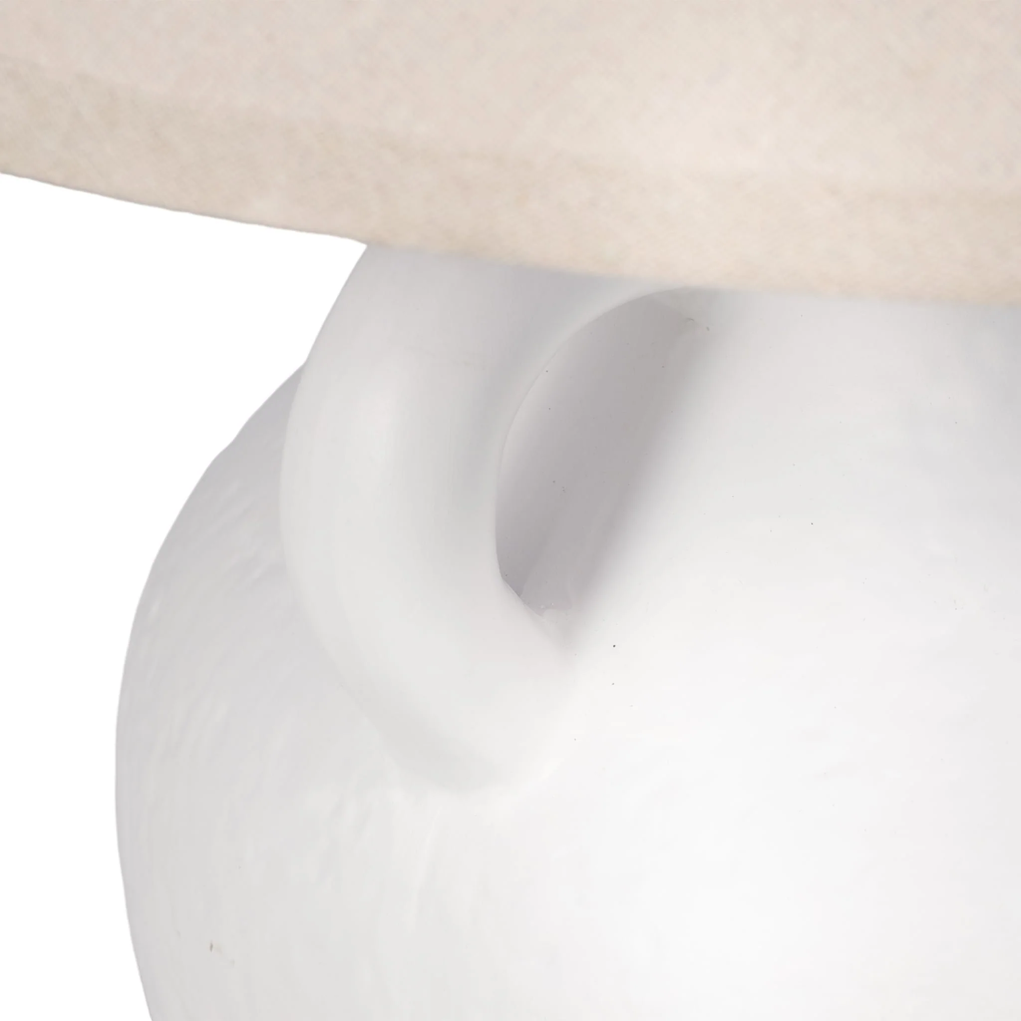 23" Textured Jug Table Lamp, White/grey - Image 5
