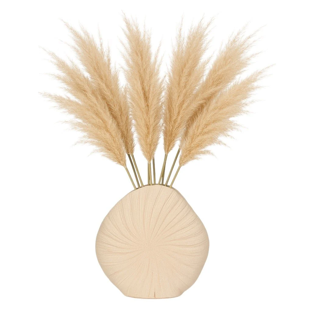 23" White Sand Shell Vase, White - Image 2