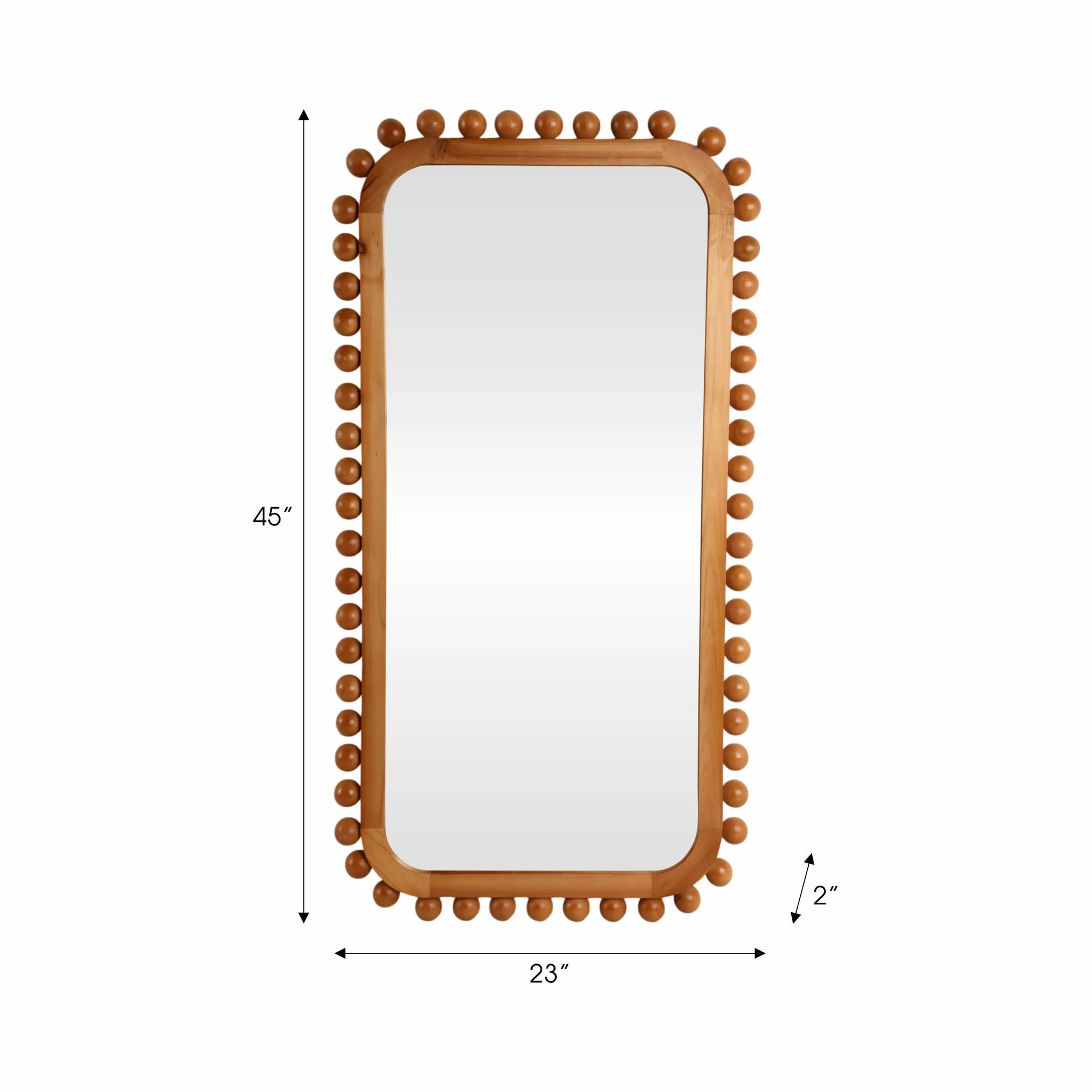 23x45" Knobby Rectangular Mirror, Natural - Image 7
