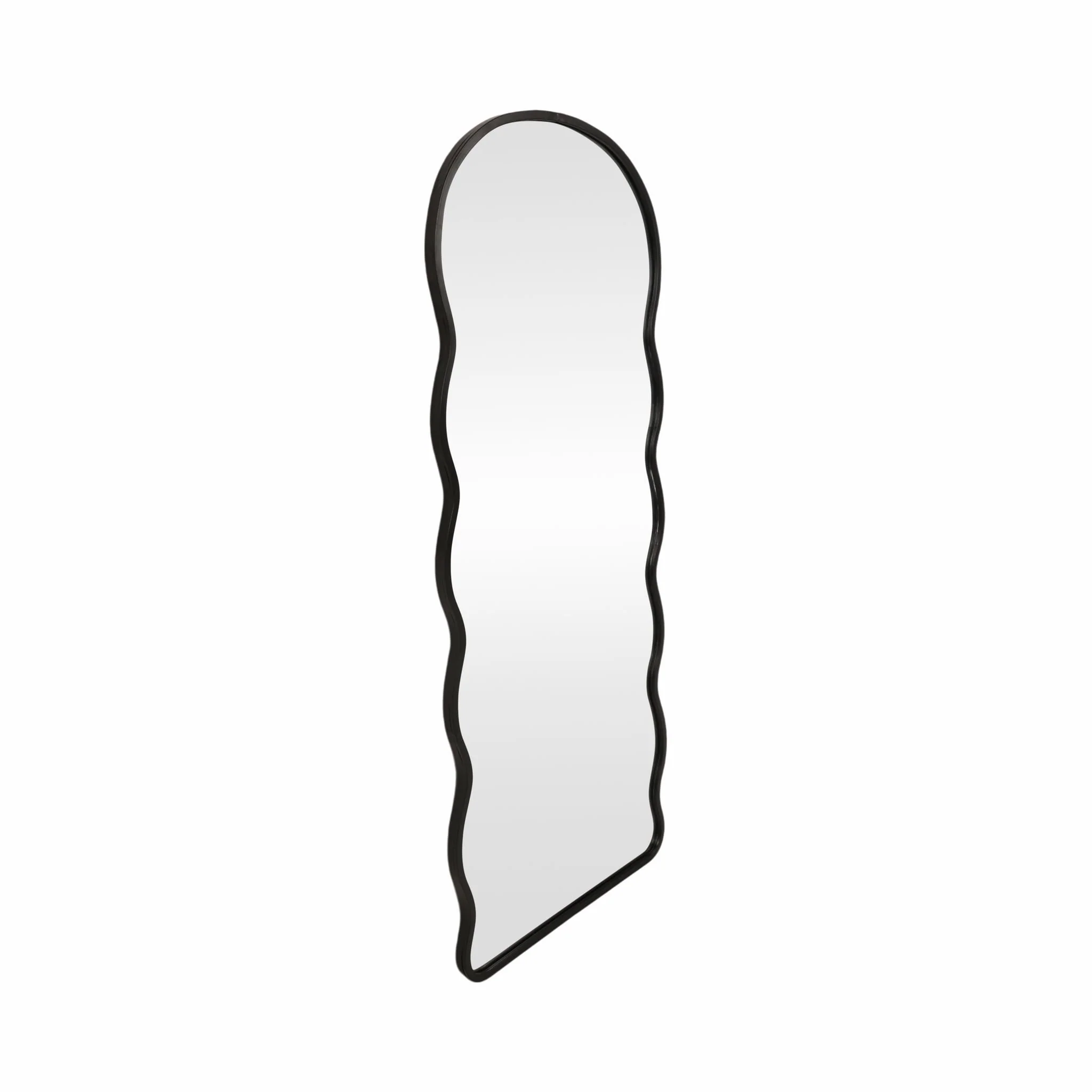 23x55" Curvy Edged Leaner Mirror, Black - Image 2