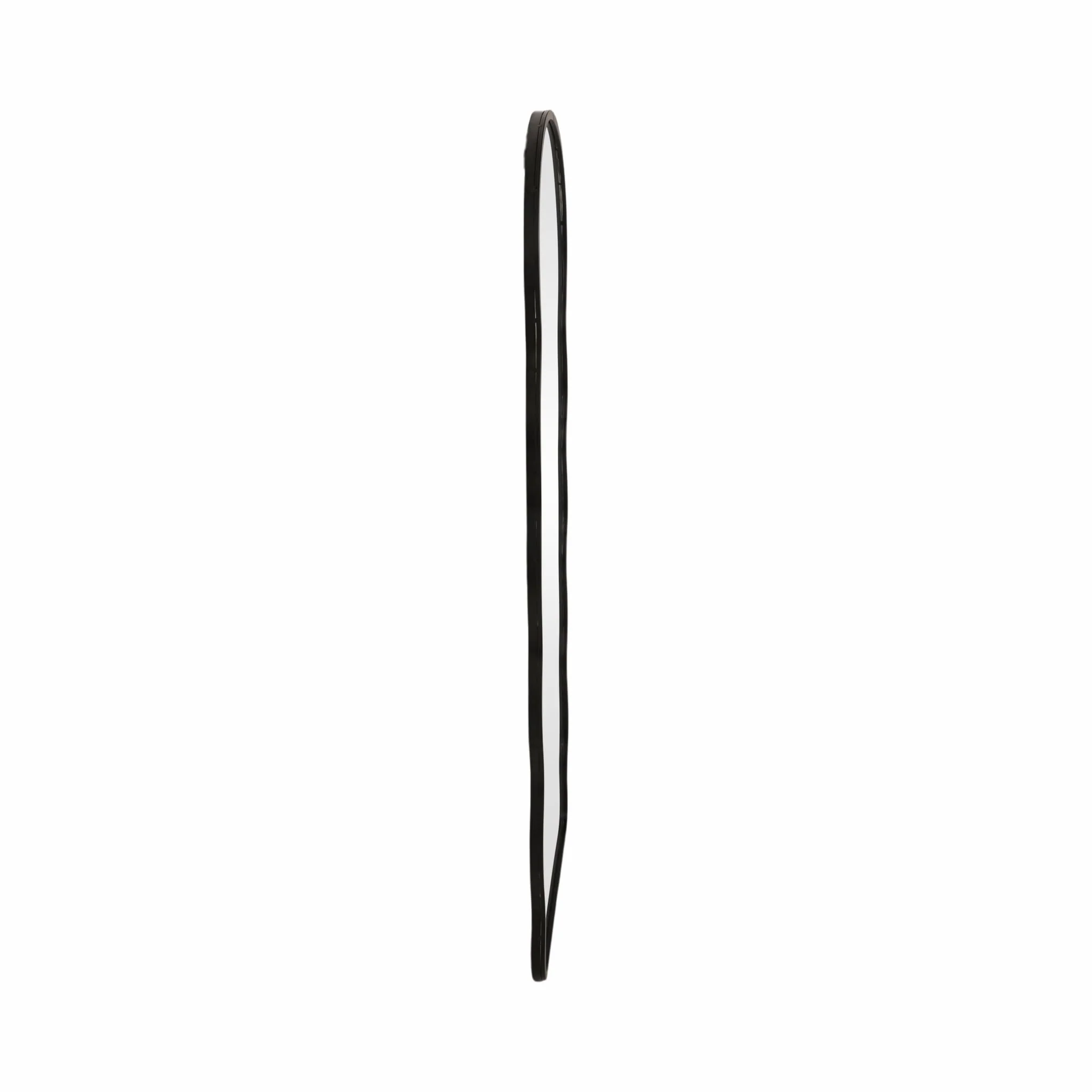 23x55" Curvy Edged Leaner Mirror, Black - Image 3