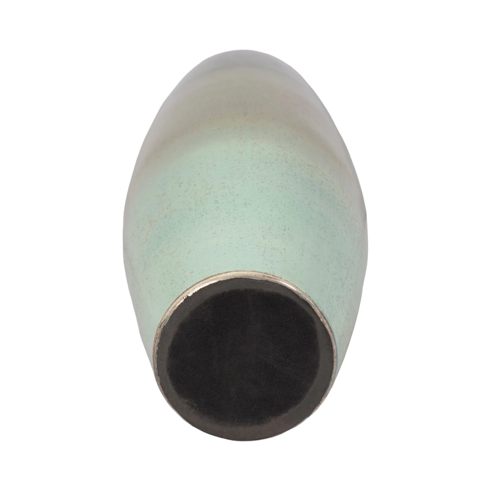 24" Curved Glass Vase Green Mercury Ombre, Multi - Image 6