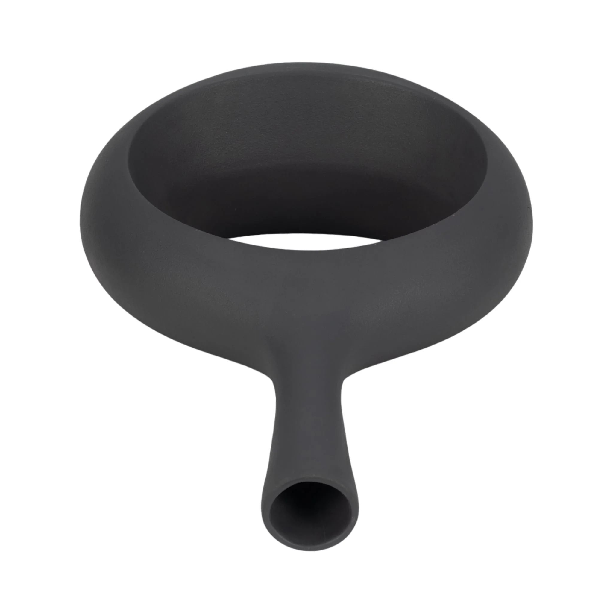 24" Rough Texture Round Cut Out Vase, Charcoal - Image 6