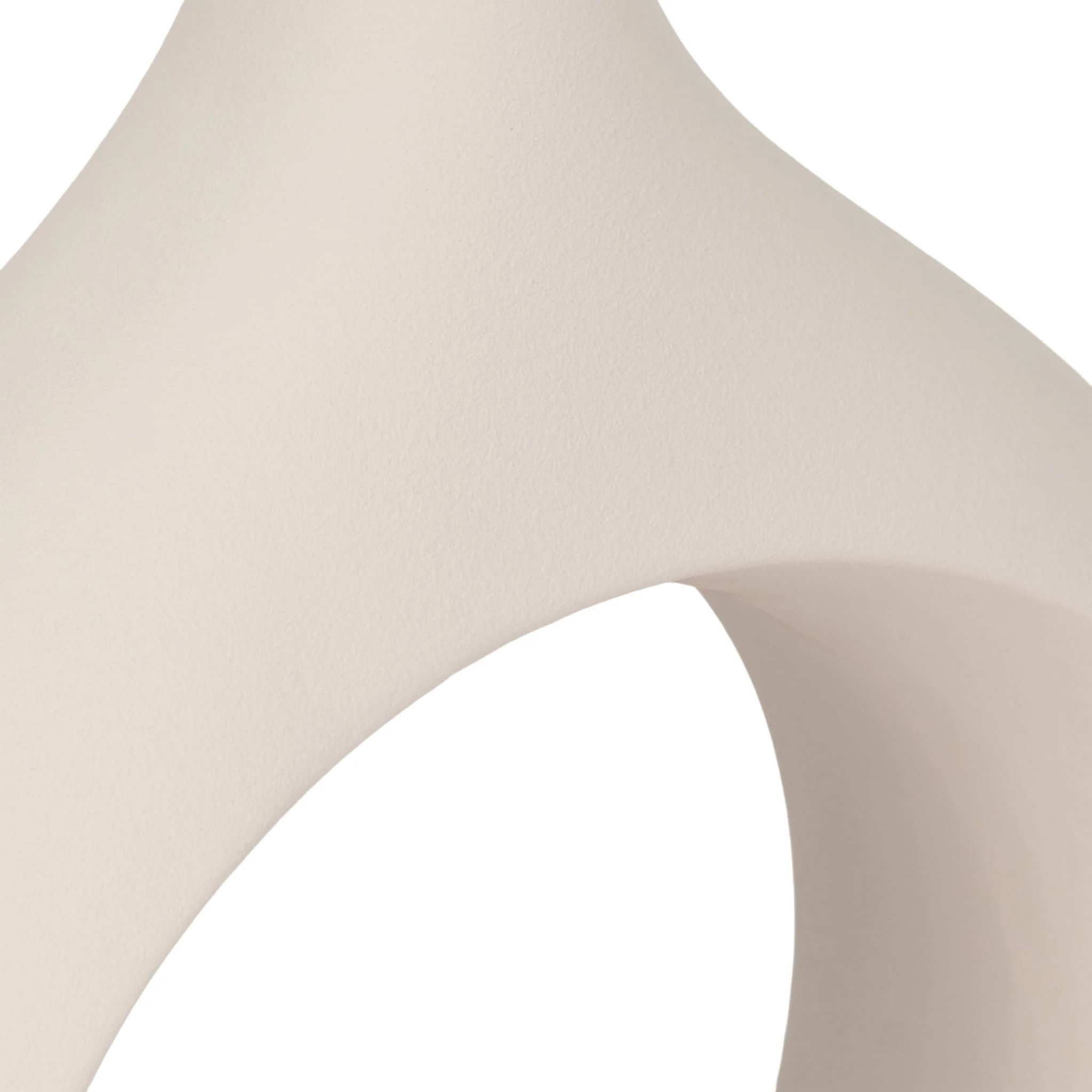 24" Rough Texture Round Cut Out Vase, White - Image 5