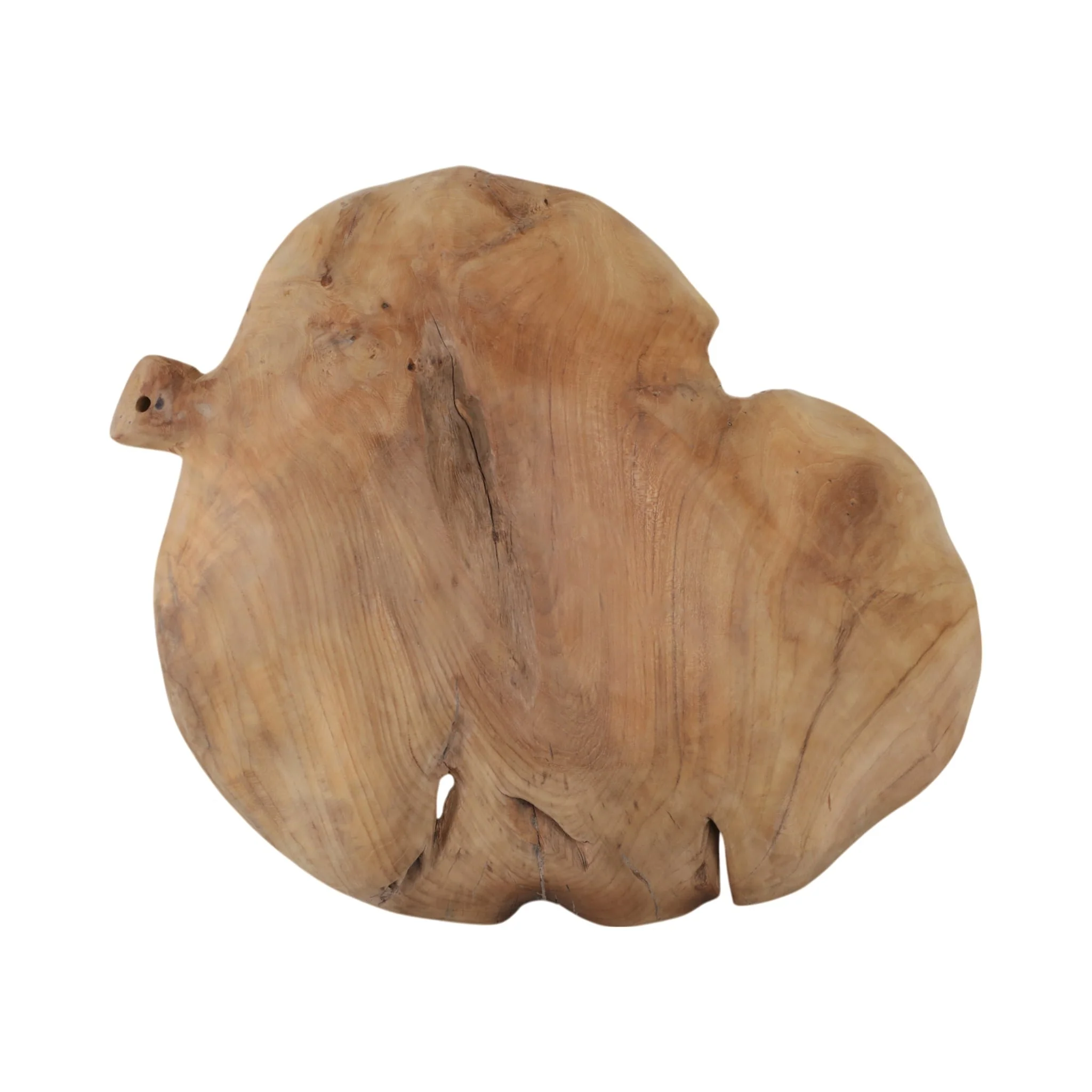 24" Teak Leaf Bowl, Natural - Image 7