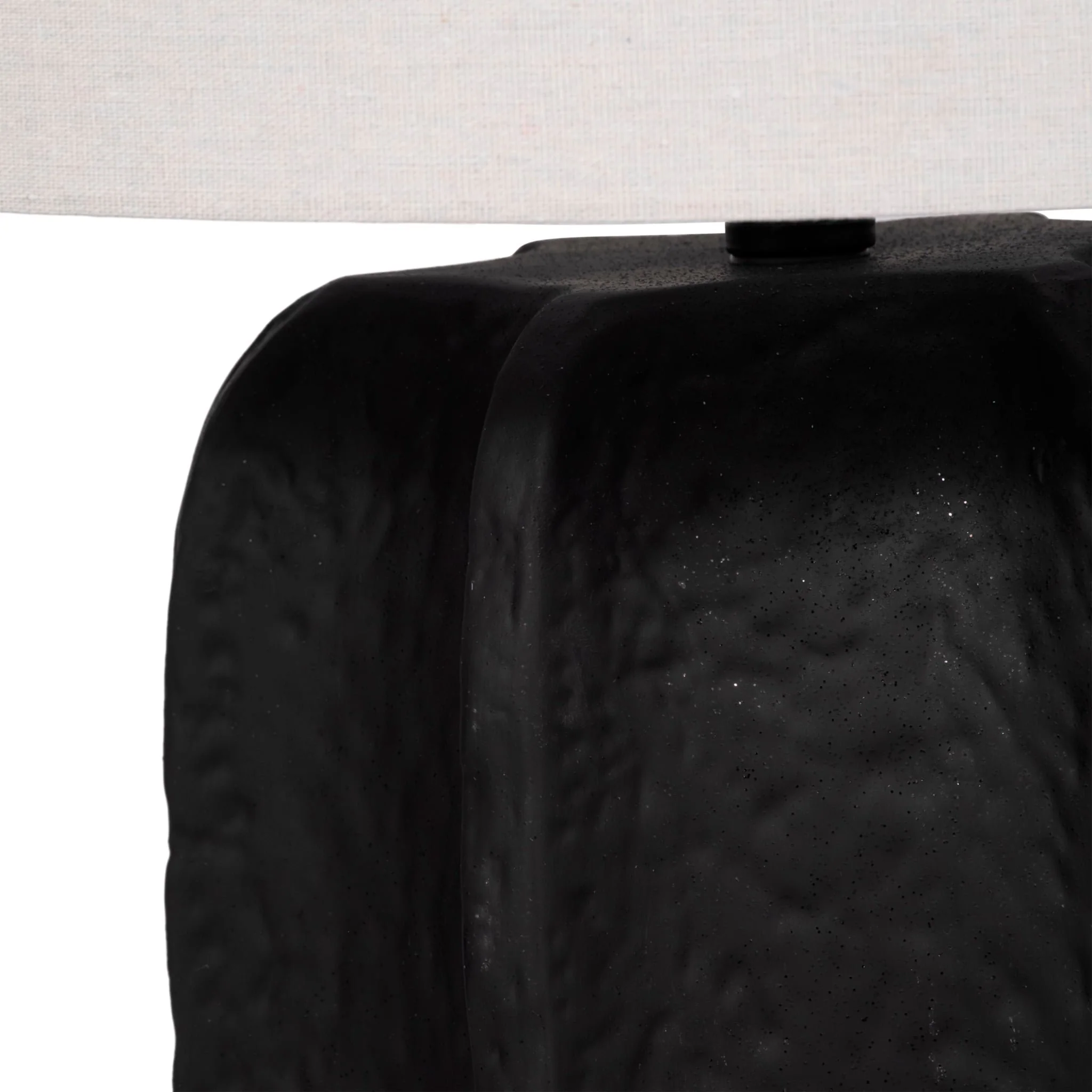 24" Textured Jagged Table Lamp, Black/white - Image 4