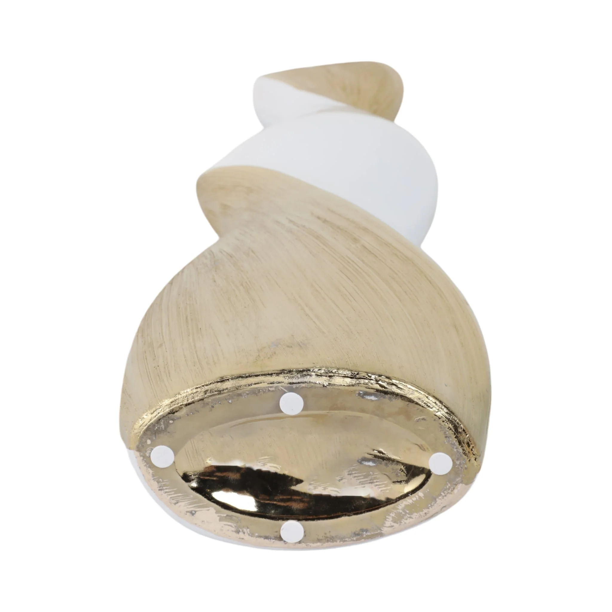 24" Twisted Vase, White/gold - Image 6