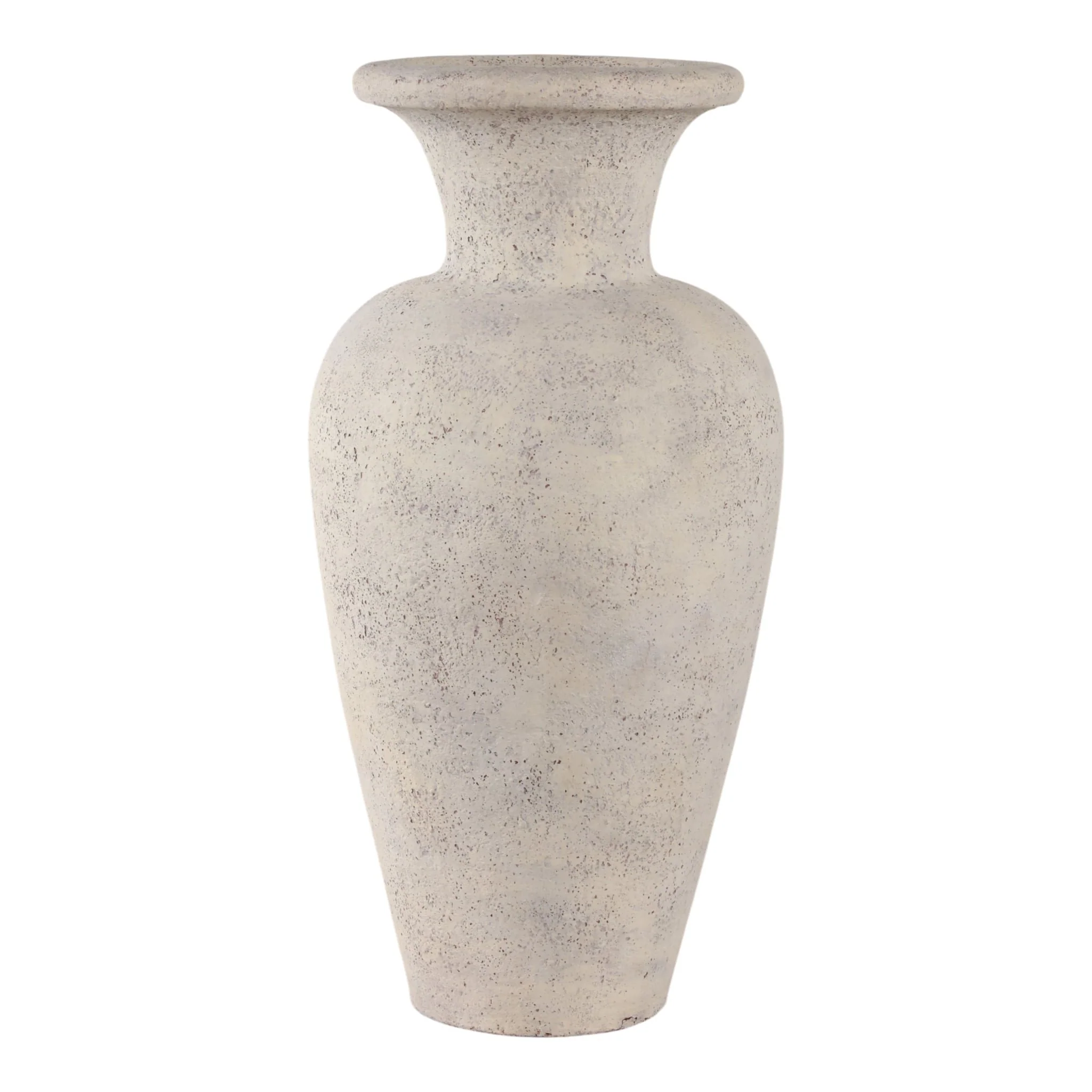 24x11" Terracotta Floor Vase, White - Image 4