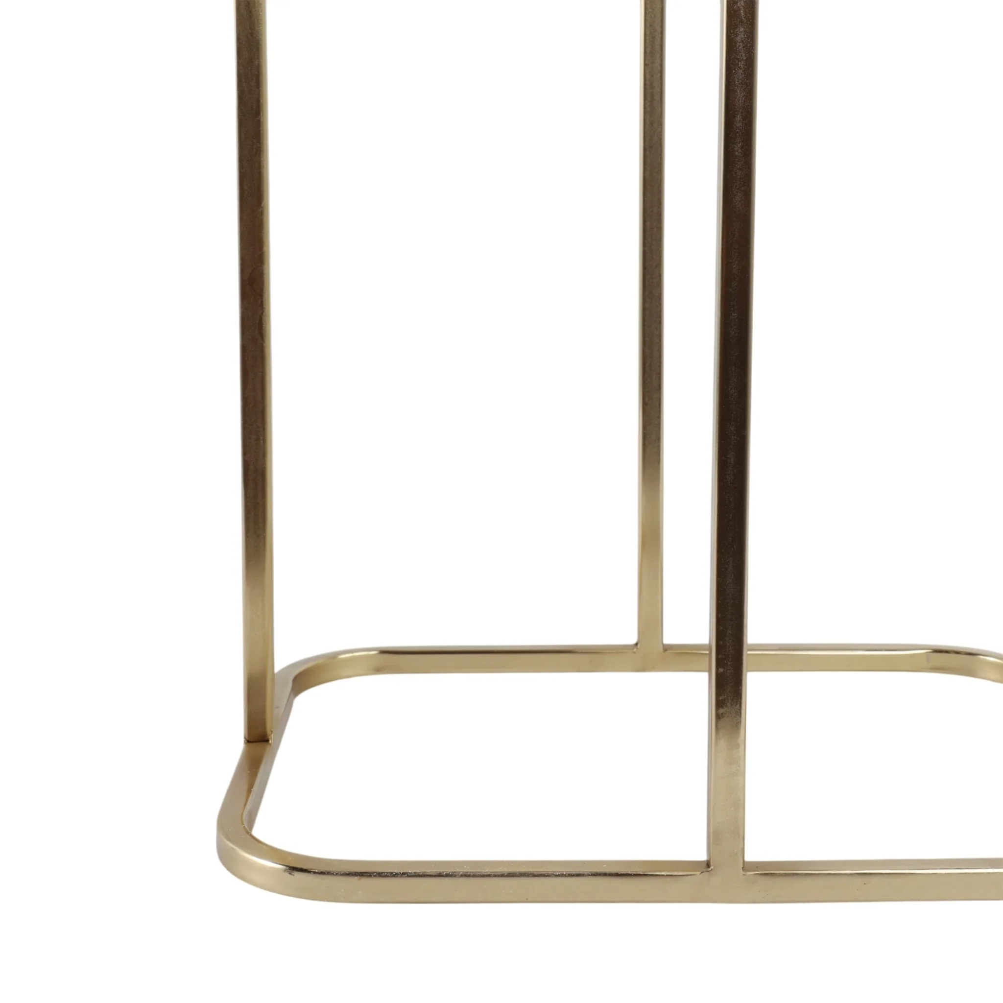 24x15" Agate Top C-table, White/gold - Image 5