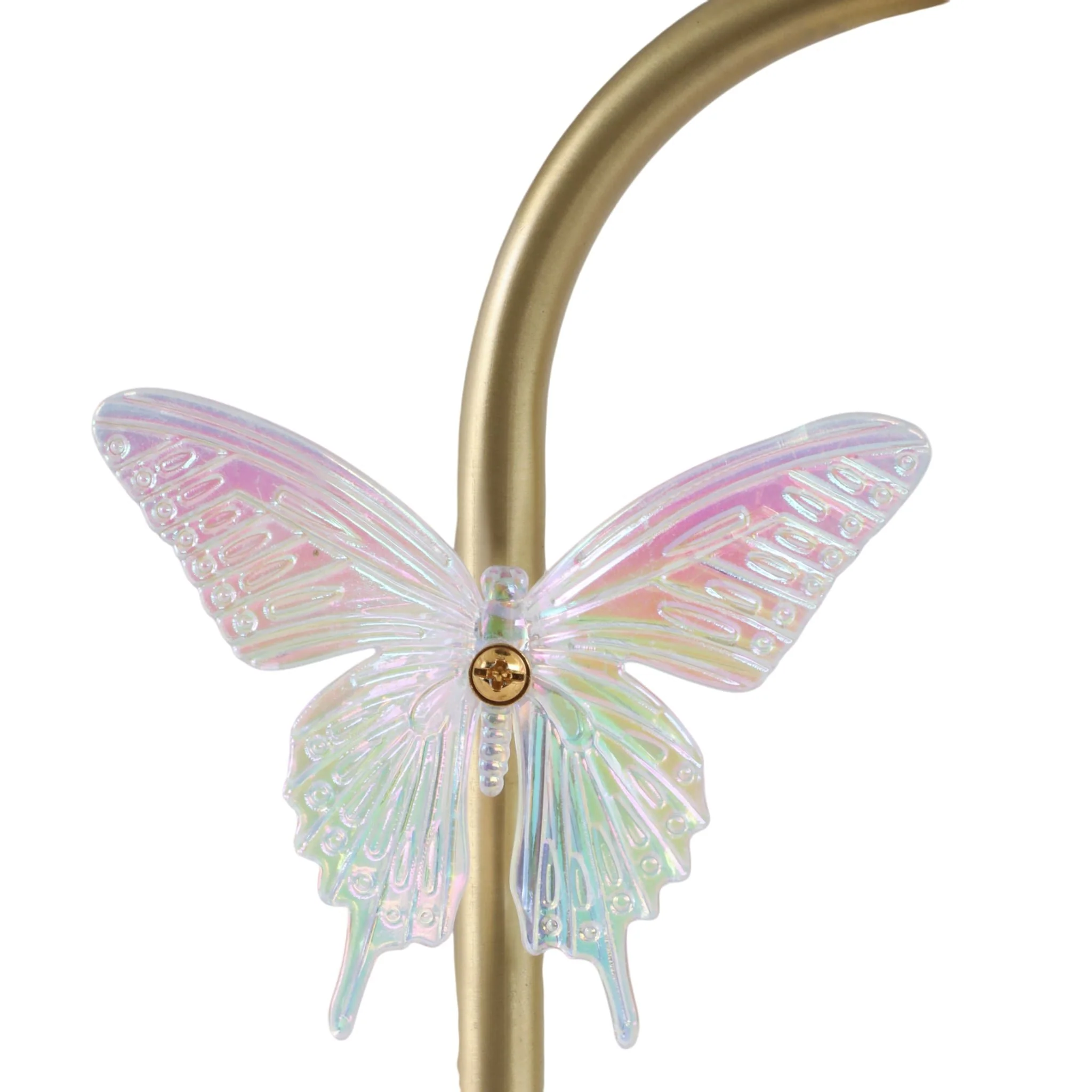 24x15" Metal Table Lamp With Glass Butterflies, Go - Image 6