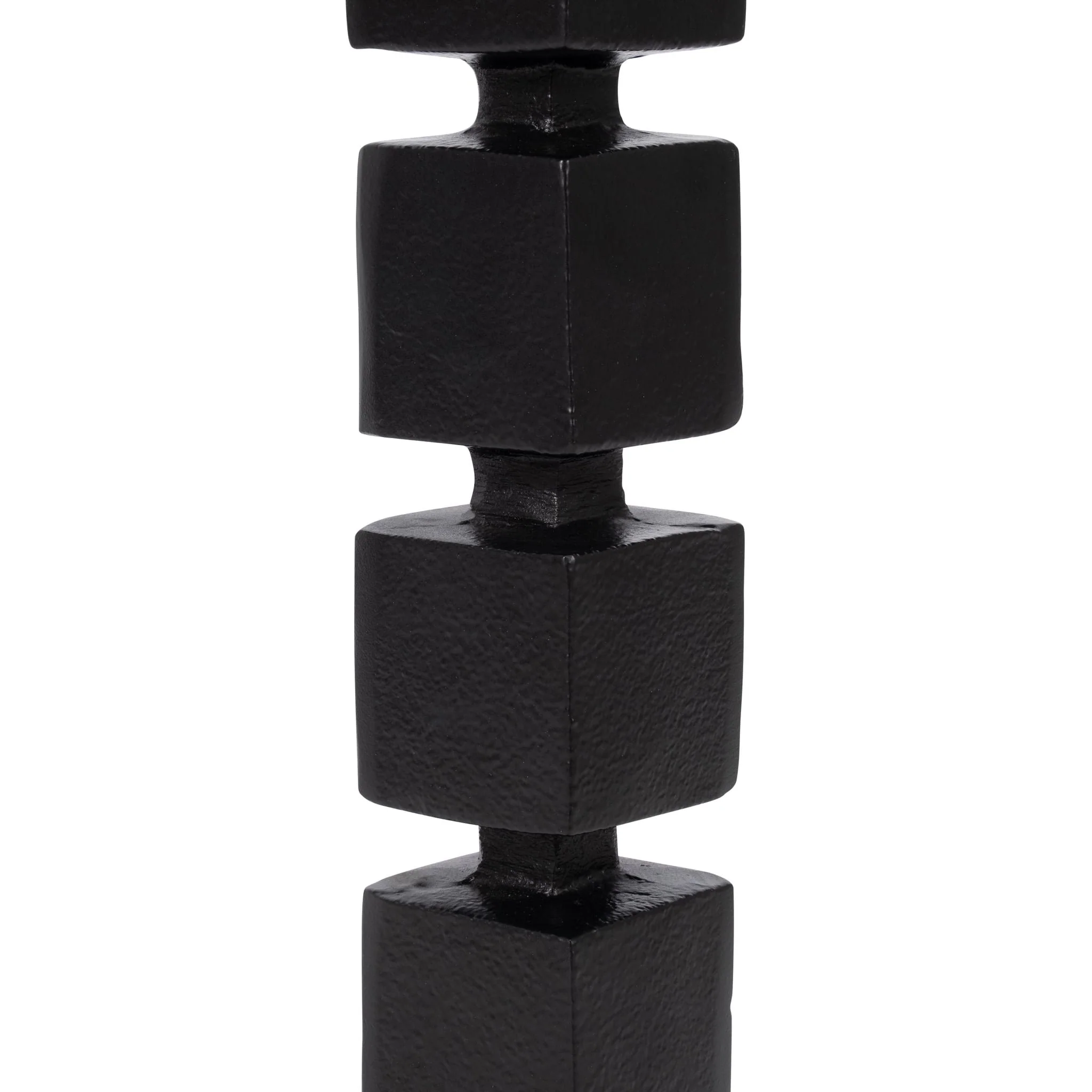 25" Aluminum Stacked Cube Accent Table, Blk Kd - Image 5