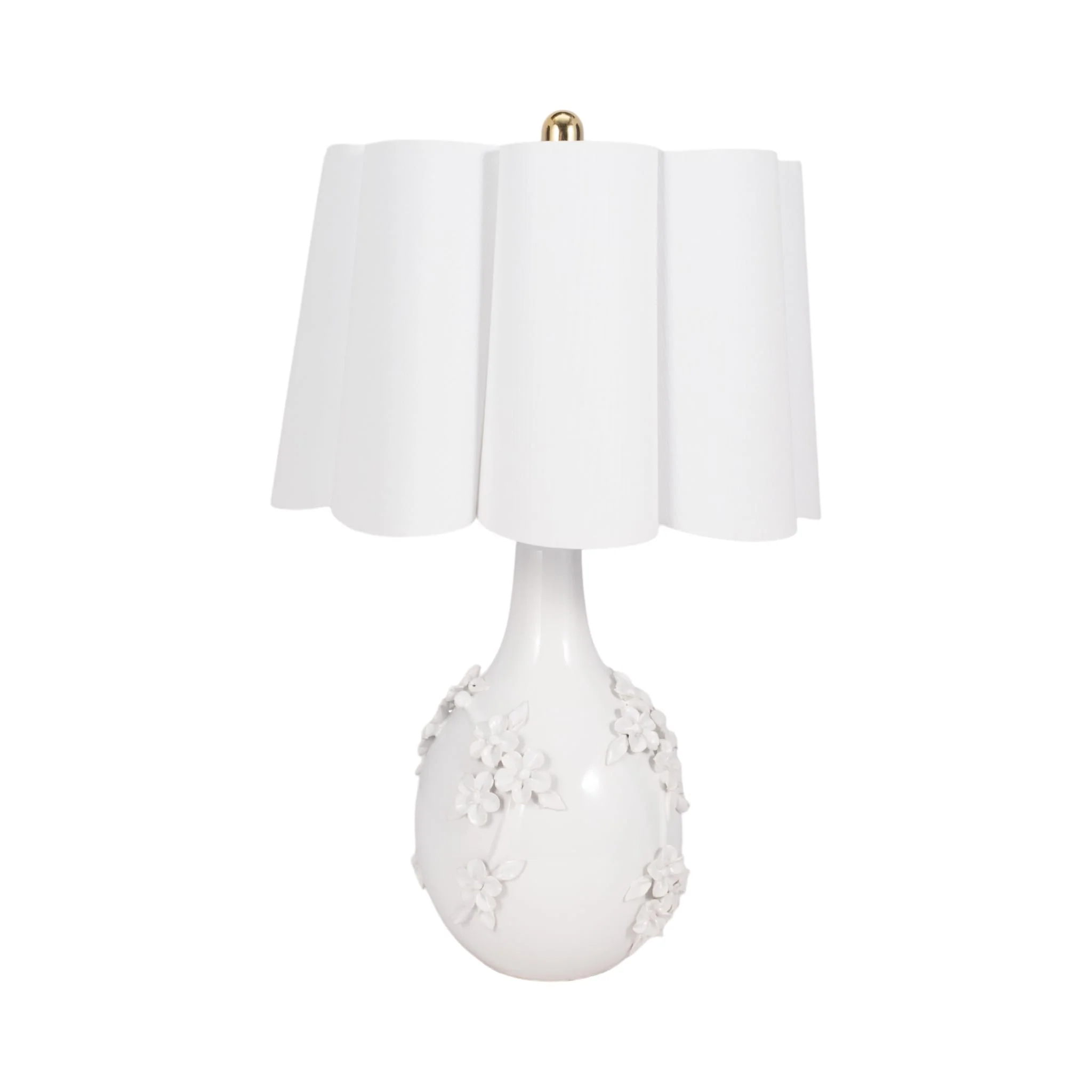25" Floral Applique Table Lamp, Cream - Image 5