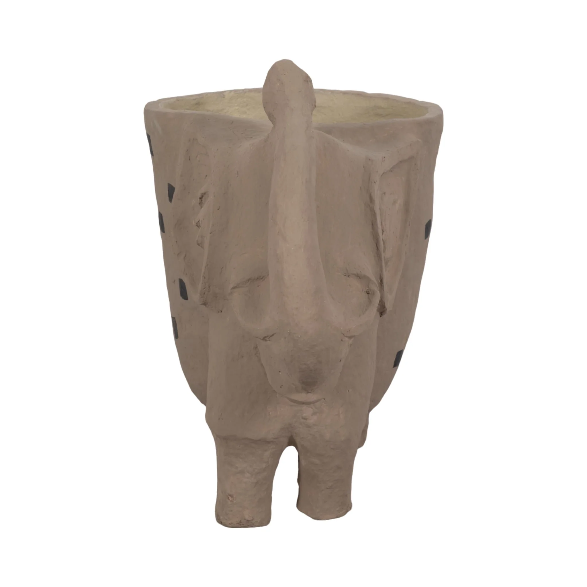 25" Paper Mache Elephant Planter, Ivory - Image 4