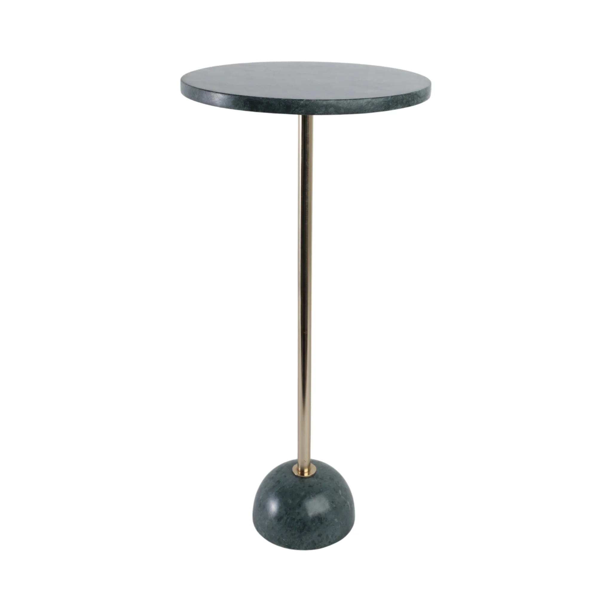 25x12 Marble Ball Base Accent Table, Green/gold - Image 3