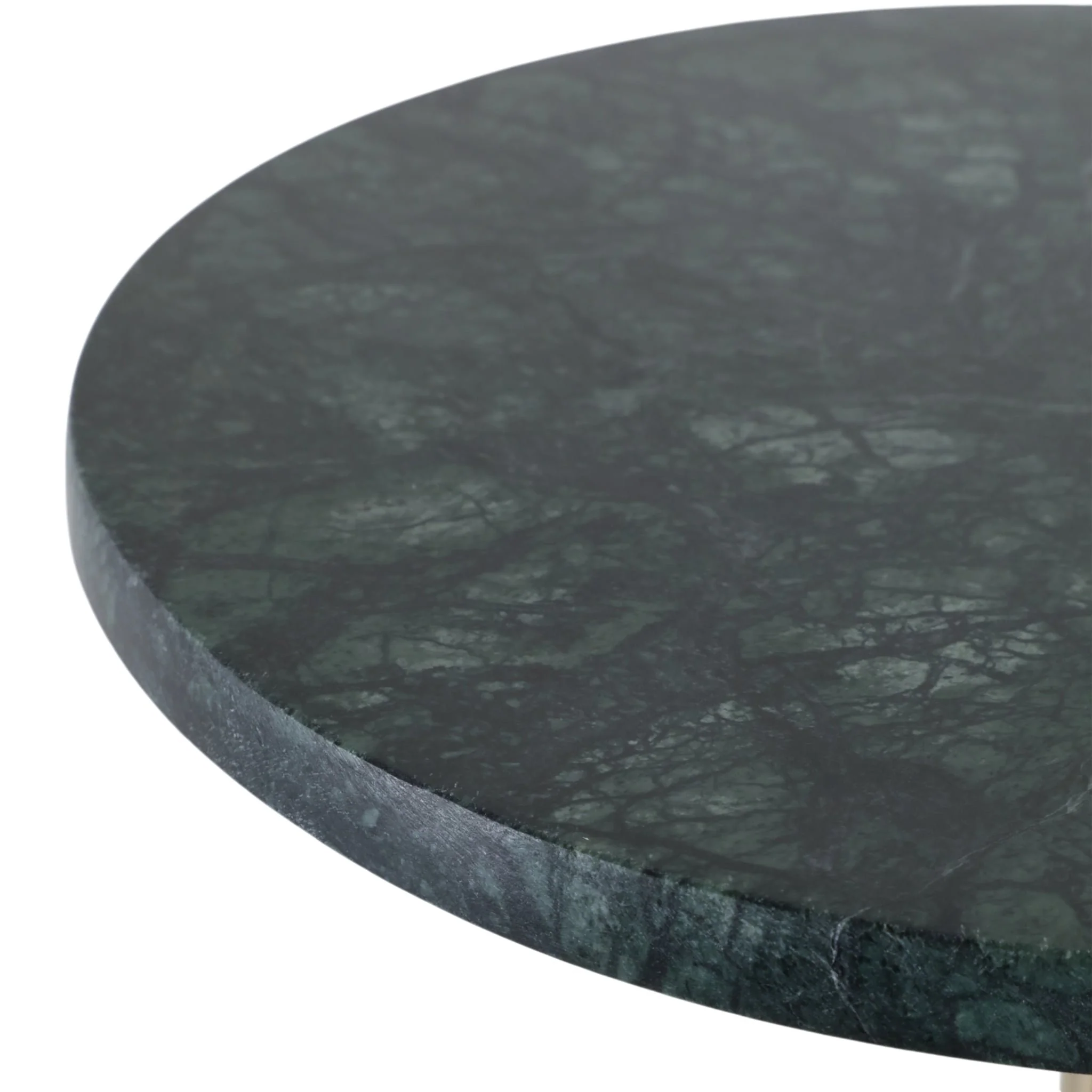 25x12 Marble Ball Base Accent Table, Green/gold - Image 6