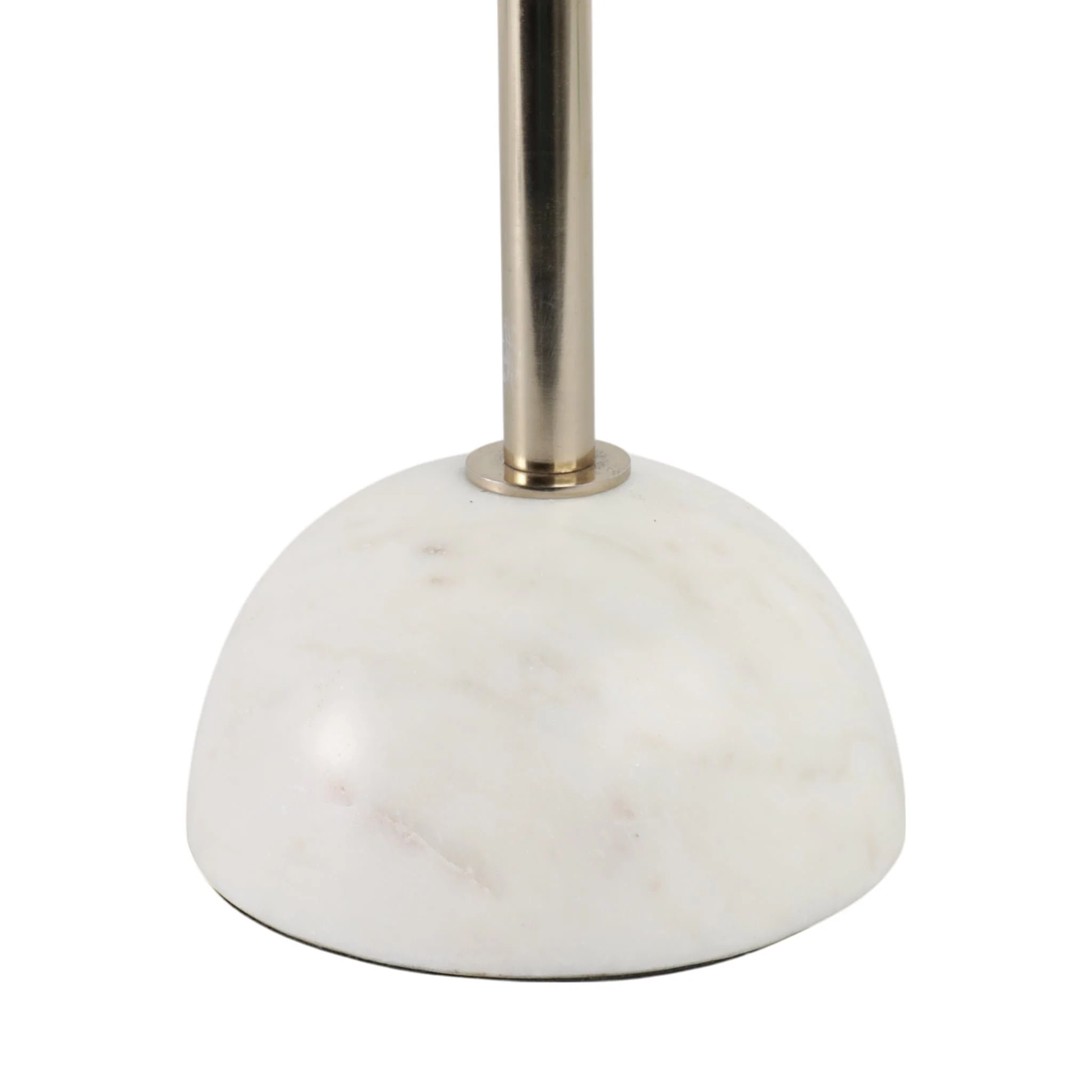 25x12 Marble Ball Base Accent Table, White/gold - Image 5
